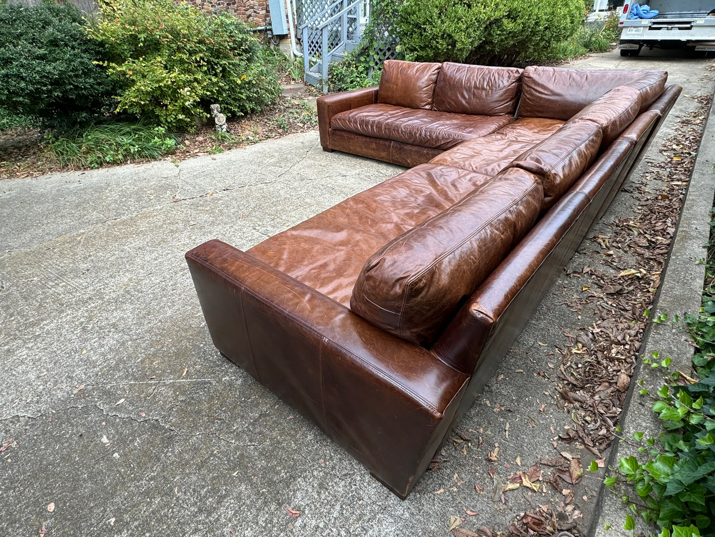 RH Maxwell Modular Leather L-Sectional