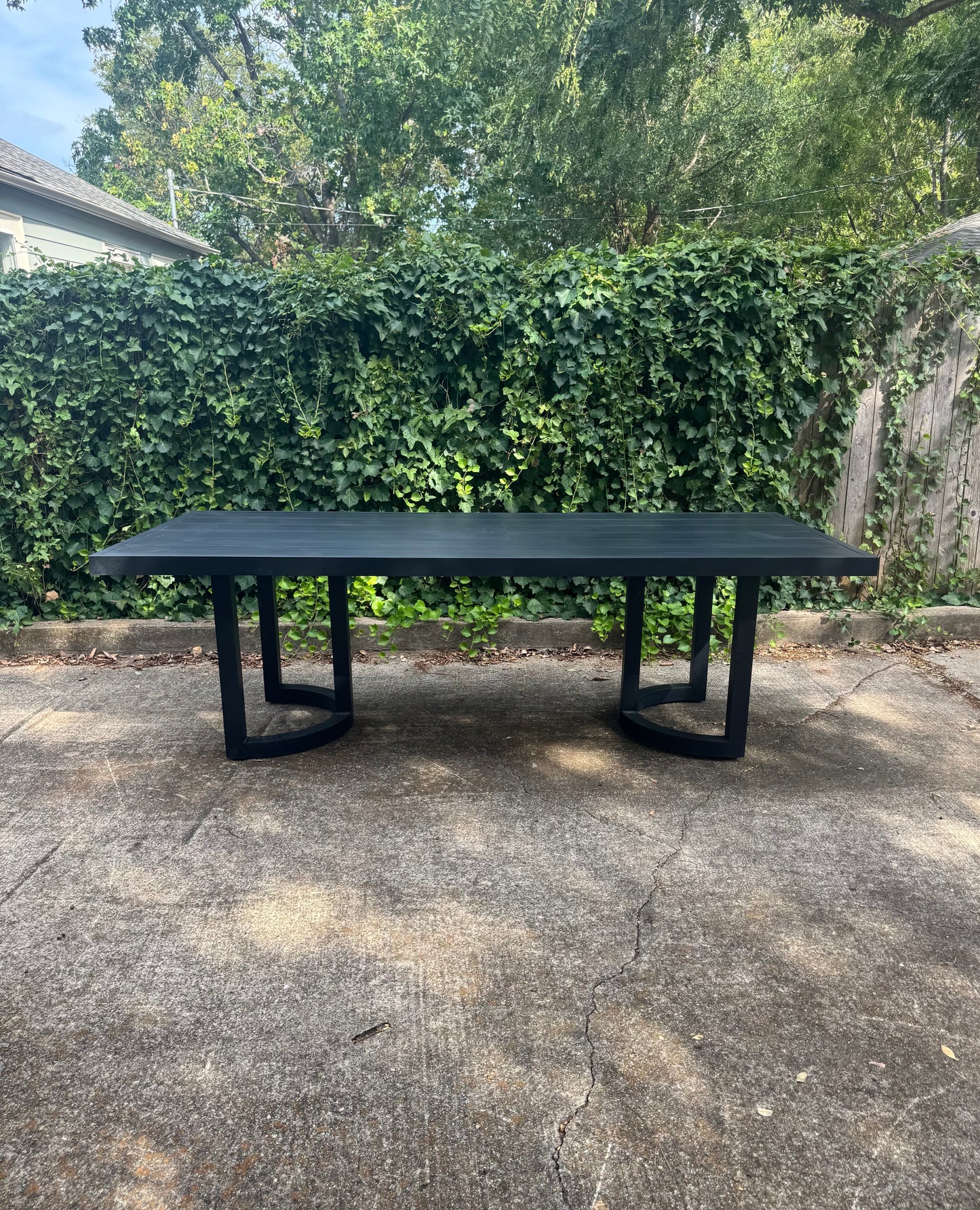 RH Portofino 96" Aluminum Outdoor Dining Table With Chairs Set Of 6 Restoration Hardware