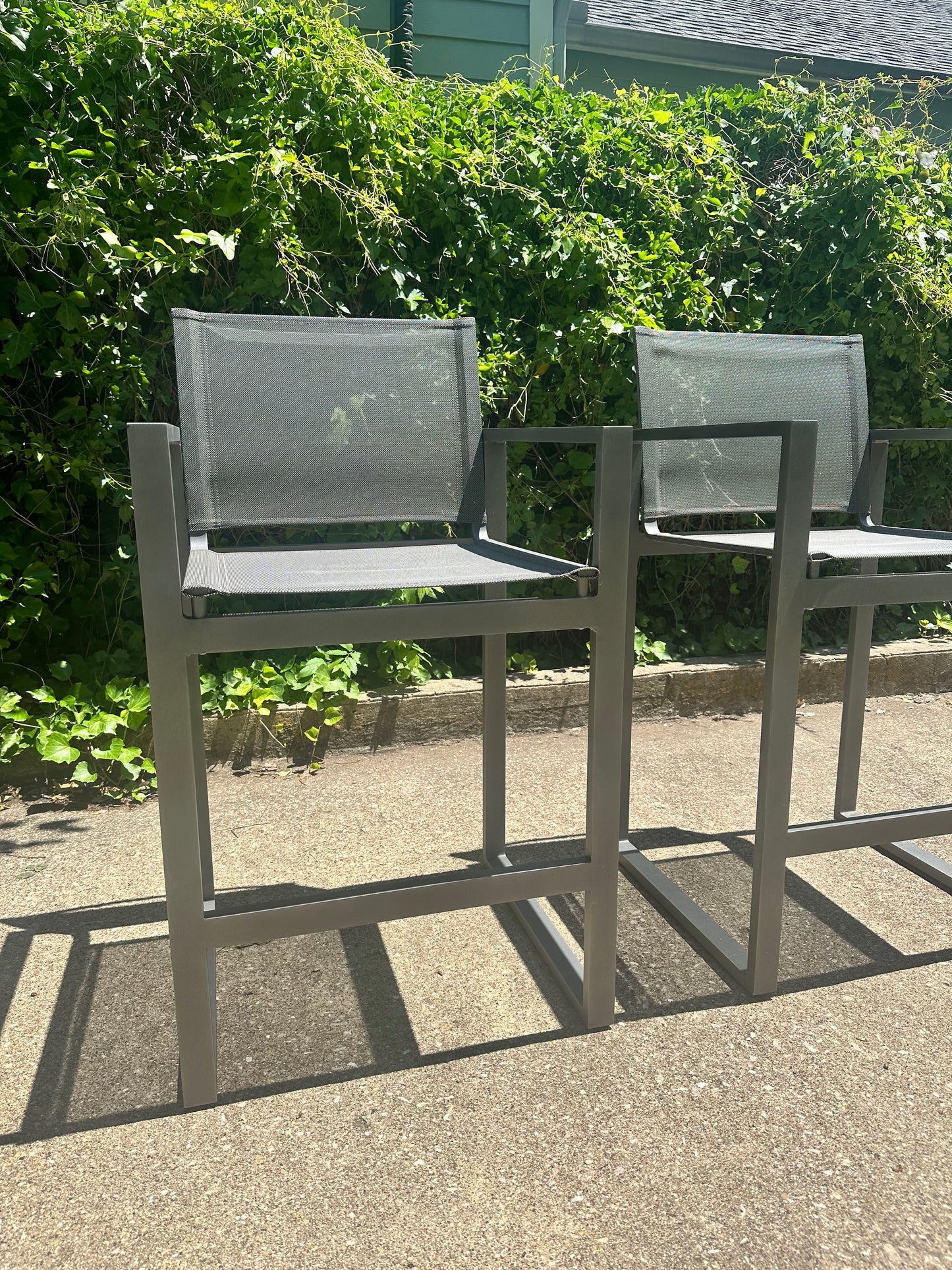 RH Aegean Outdoor Barstool Set