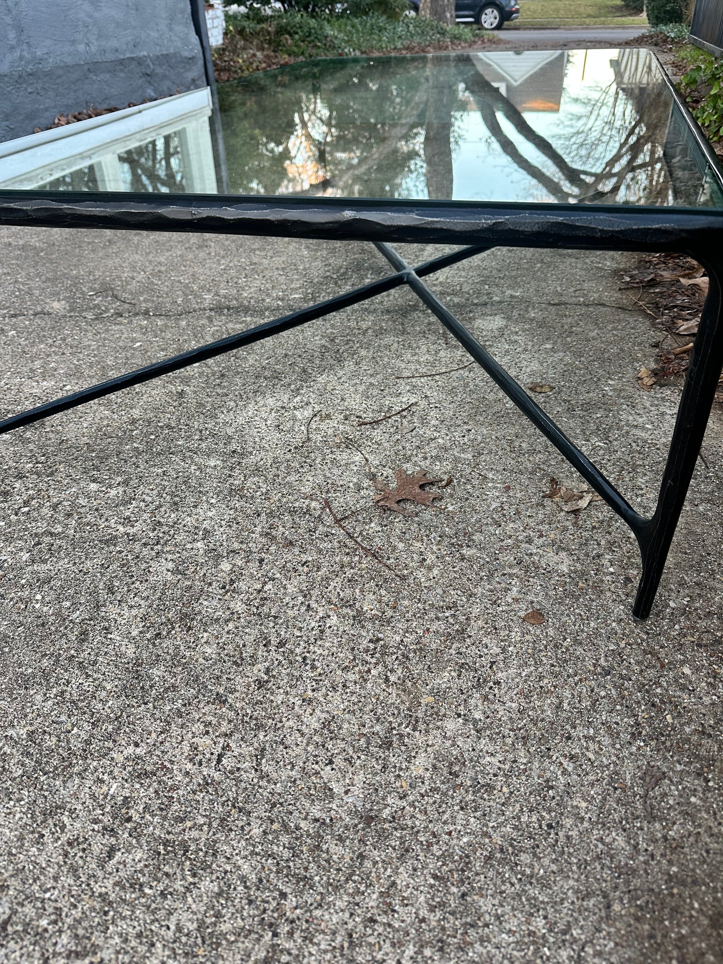 RH Thaddeus Glass Coffee Table Restoration Hardware