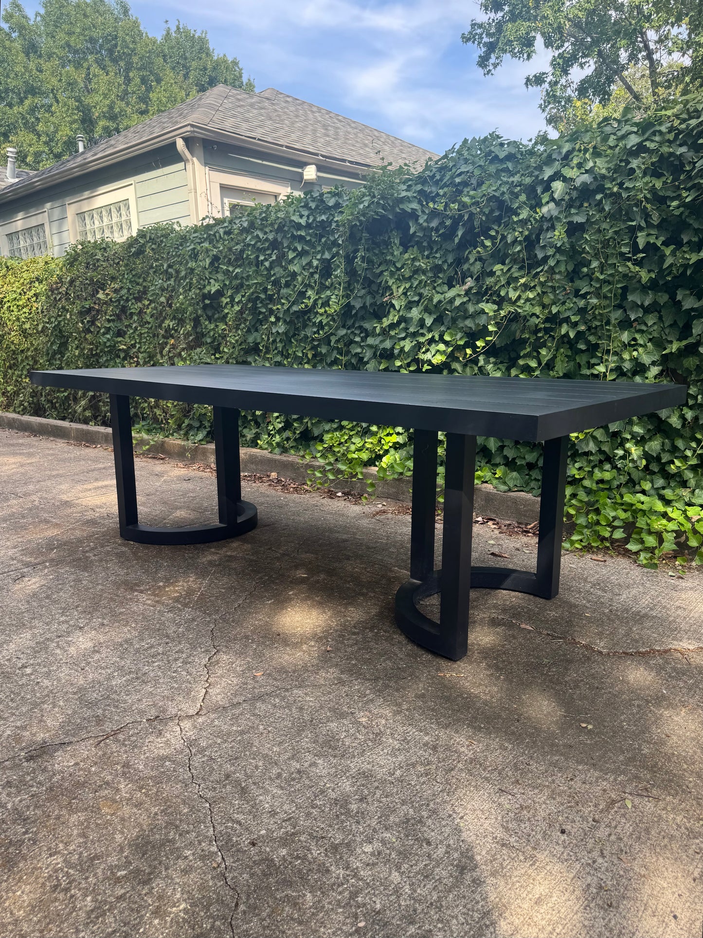RH Portofino 96" Aluminum Outdoor Dining Table With Chairs Set Of 6 Restoration Hardware