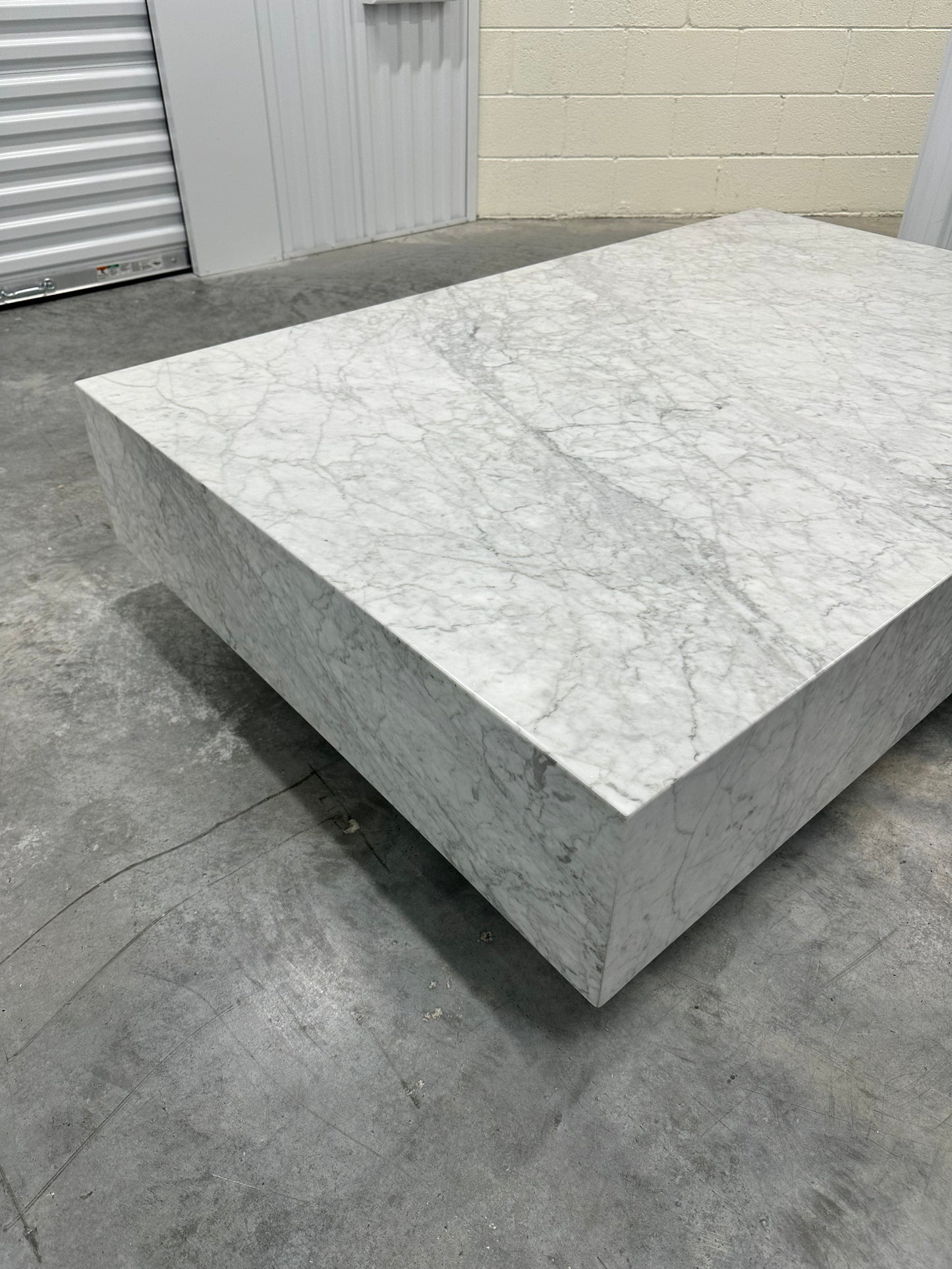 RH Marble Plinth Coffee Table