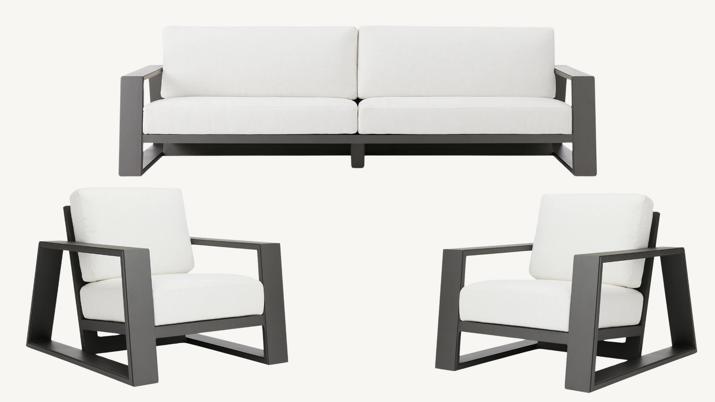 Arhaus Canyon Sofa and Lounge Chair Outdoor Set