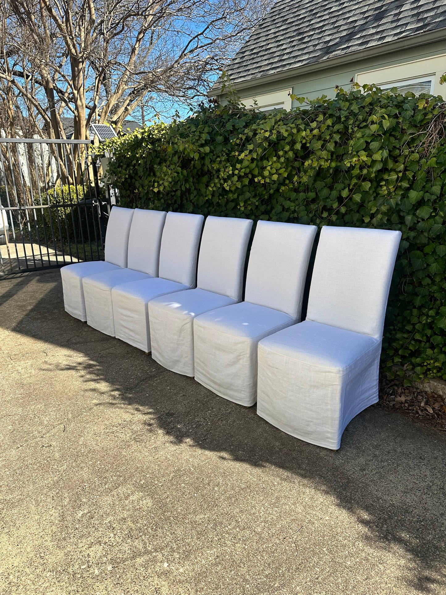 RH Hudson Parsons Slipcover Dining Chairs - Set of 6