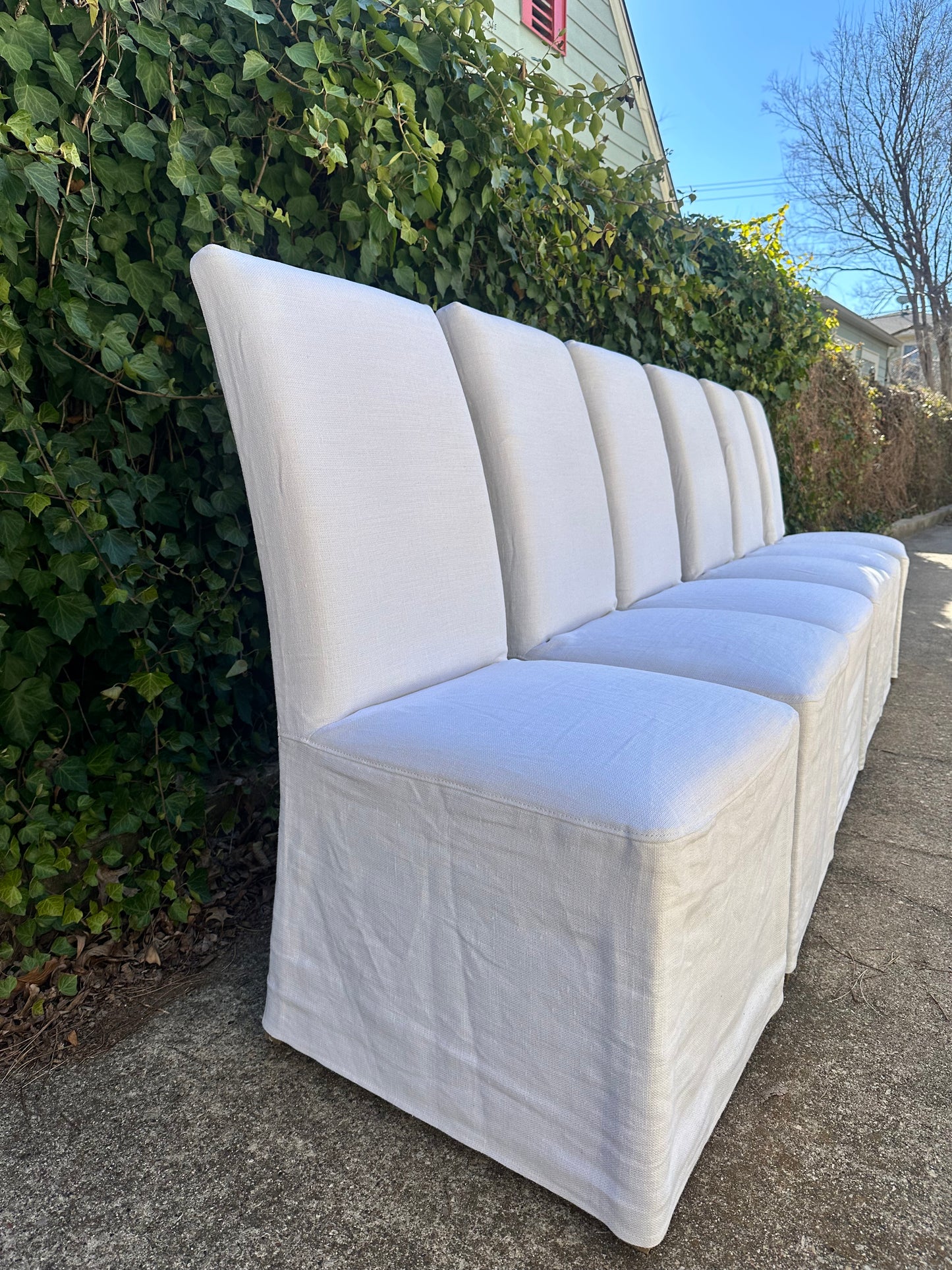 RH Hudson Parsons Slipcover Dining Chairs - Set of 6