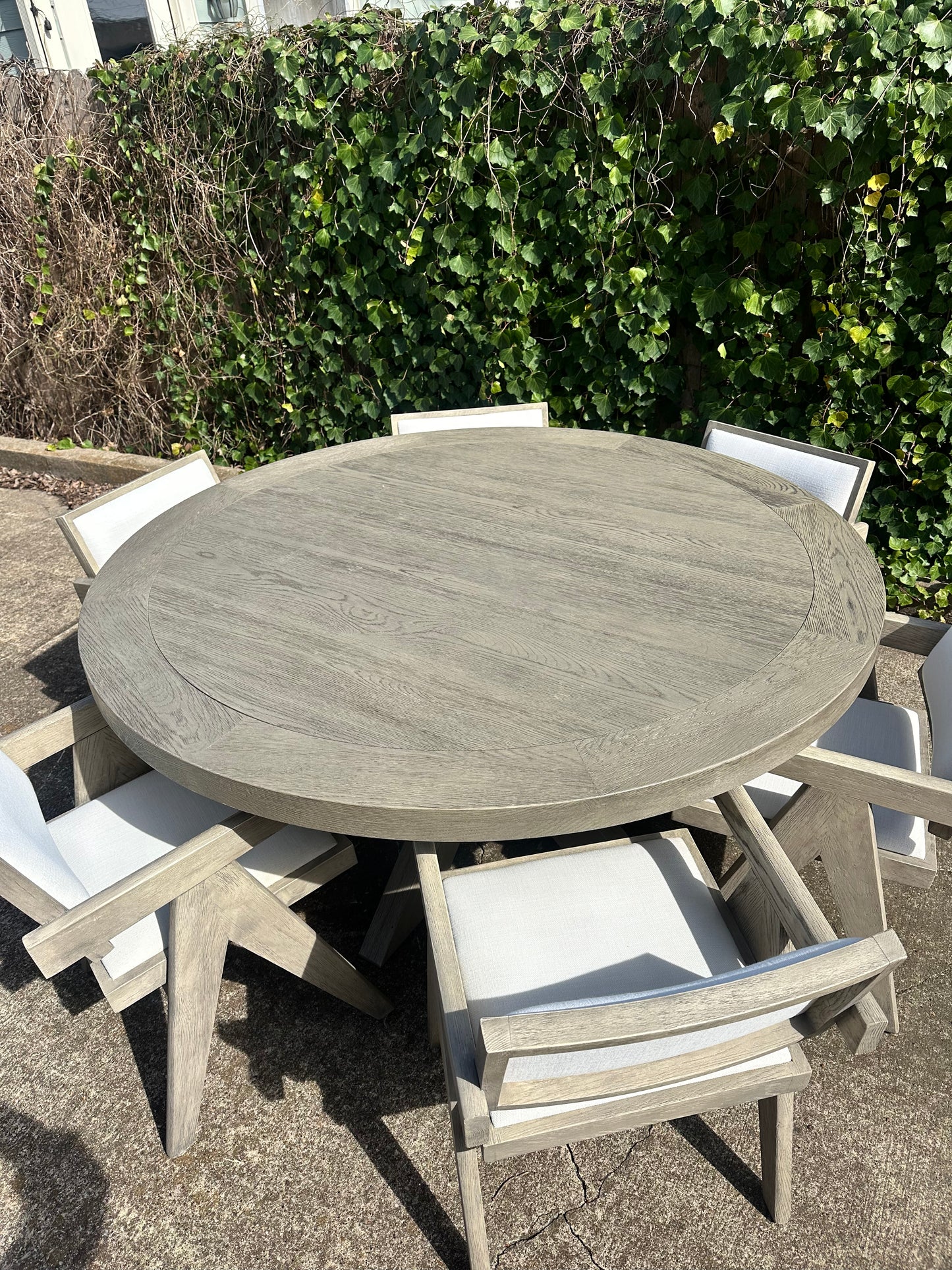 RH Dining Set with Six Jakob Dining Chairs & French 60” Round Dining Table