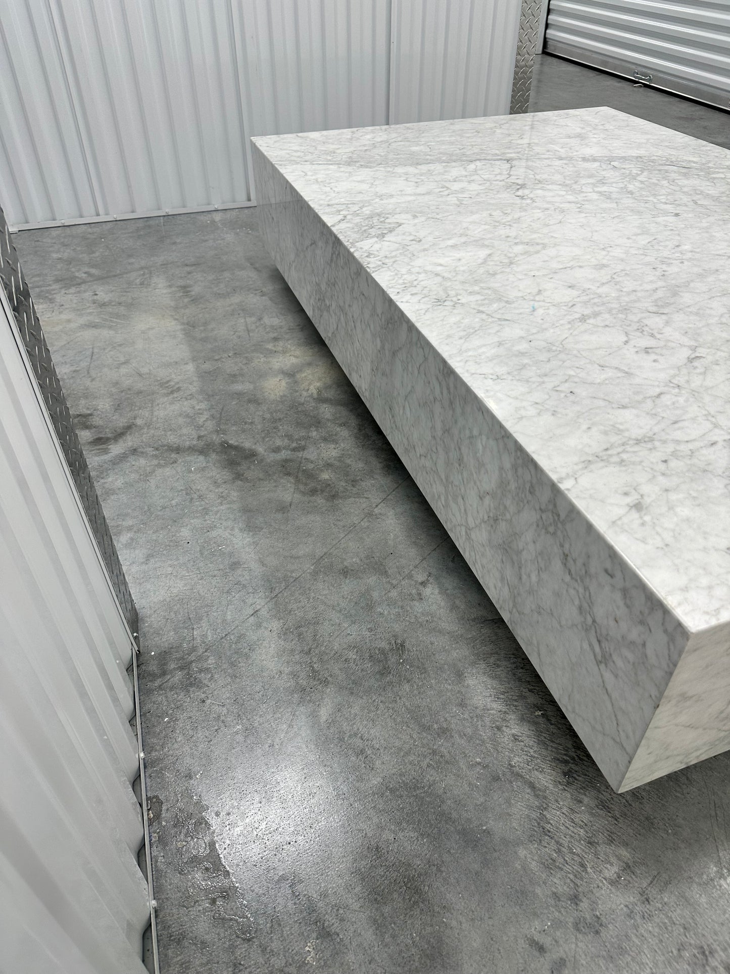 RH Marble Plinth Coffee Table