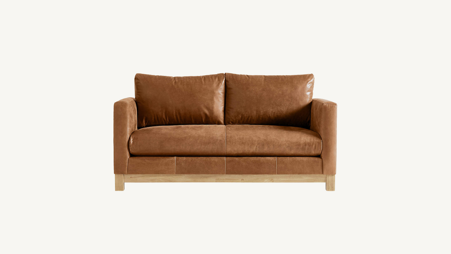 C&B Pacific Leather Bench Apartment Sofa