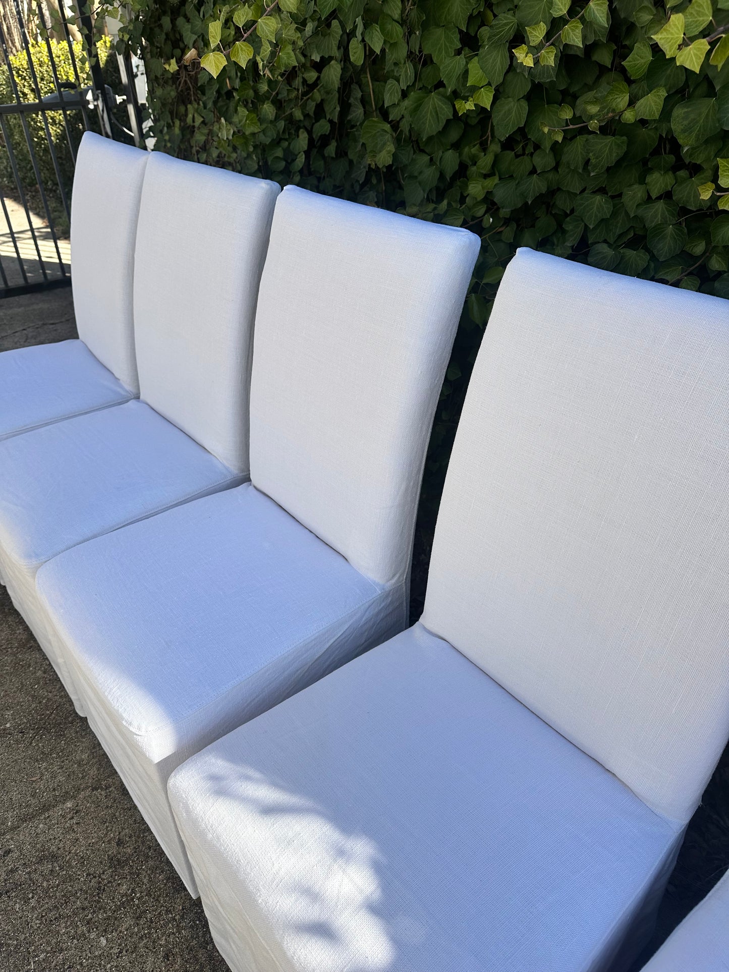 RH Hudson Parsons Slipcover Dining Chairs - Set of 6