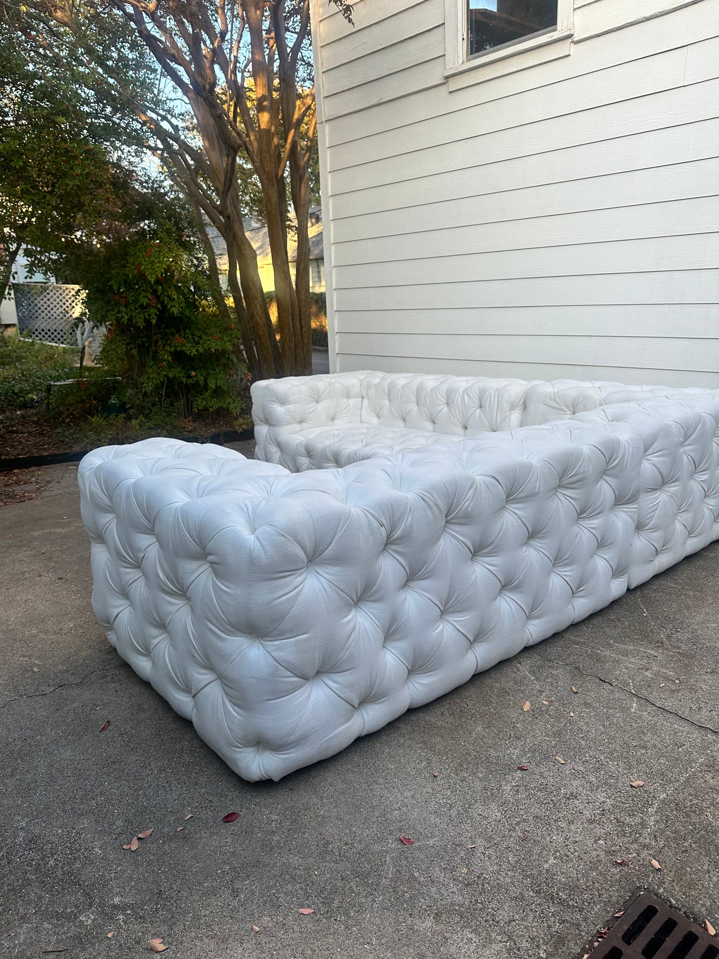 RH Soho Tufted Modular White Sectional