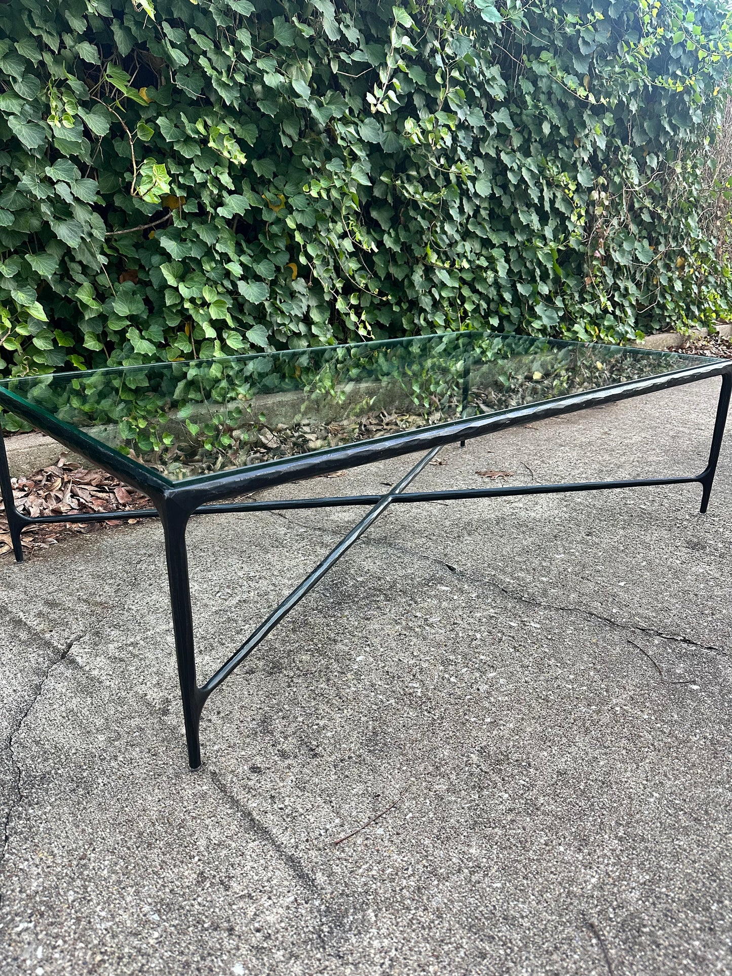 RH Thaddeus Glass Coffee Table Restoration Hardware