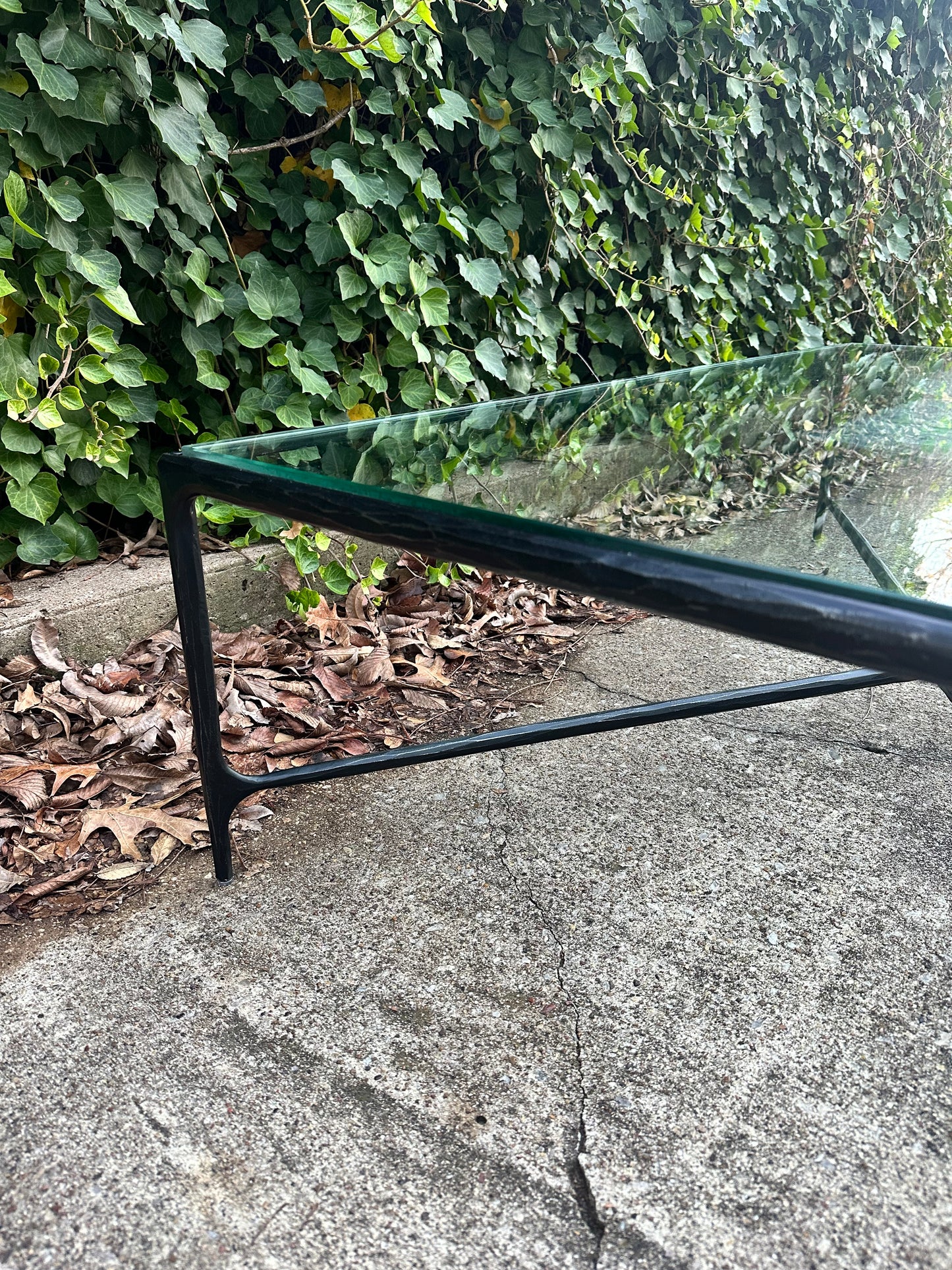 RH Thaddeus Glass Coffee Table Restoration Hardware