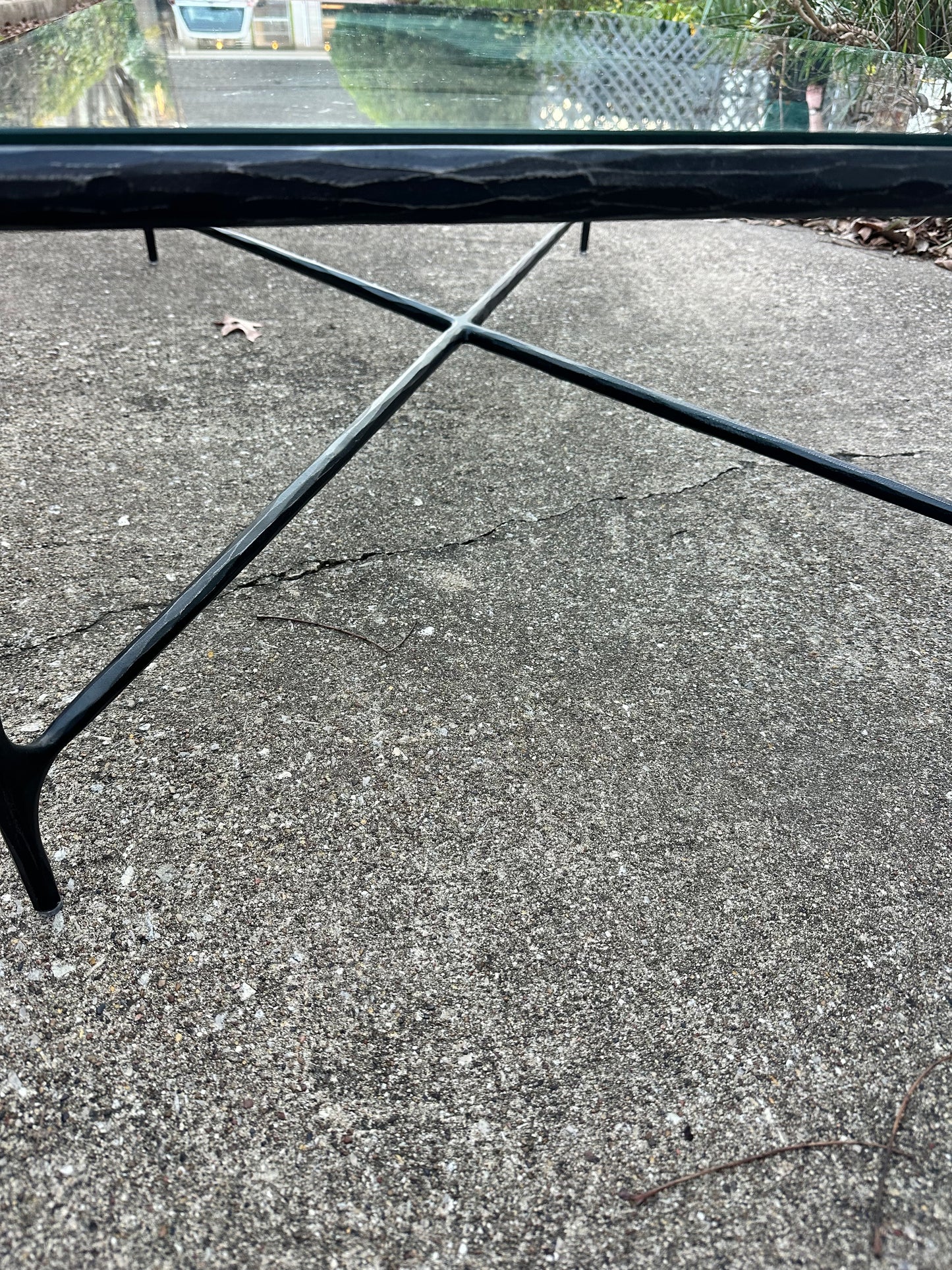 RH Thaddeus Glass Coffee Table Restoration Hardware