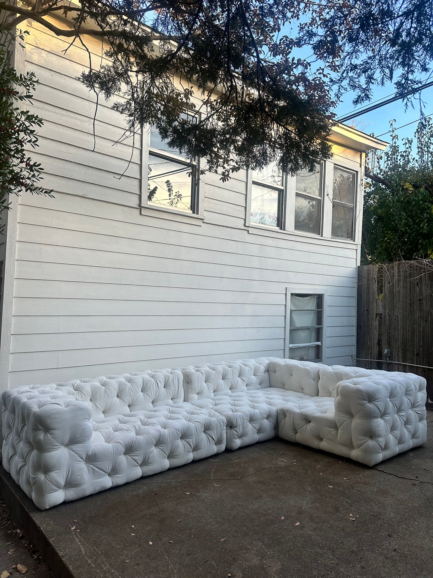 RH Soho Tufted Modular White Sectional
