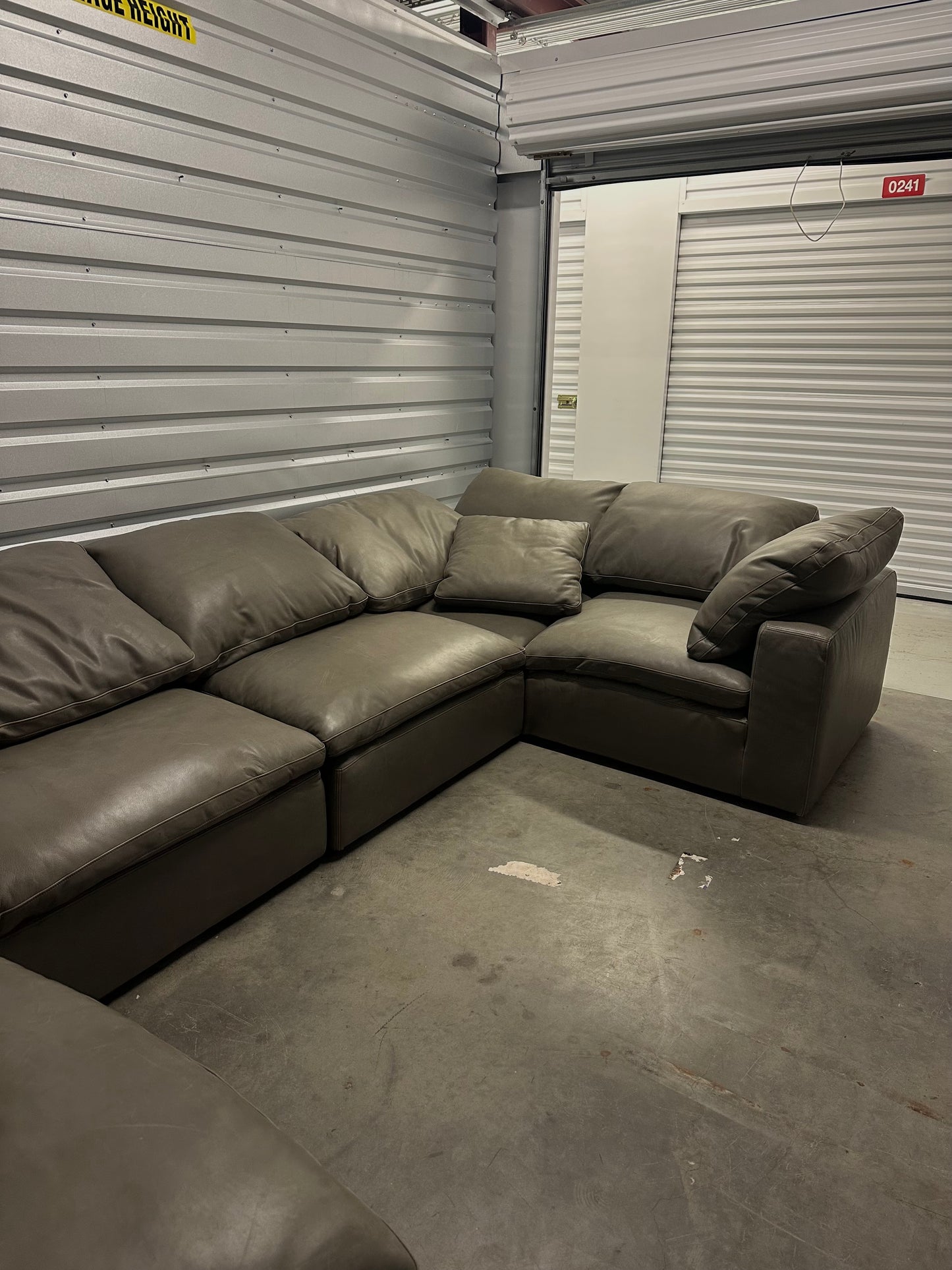 RH Leather Cloud Modular Six Piece Sectional