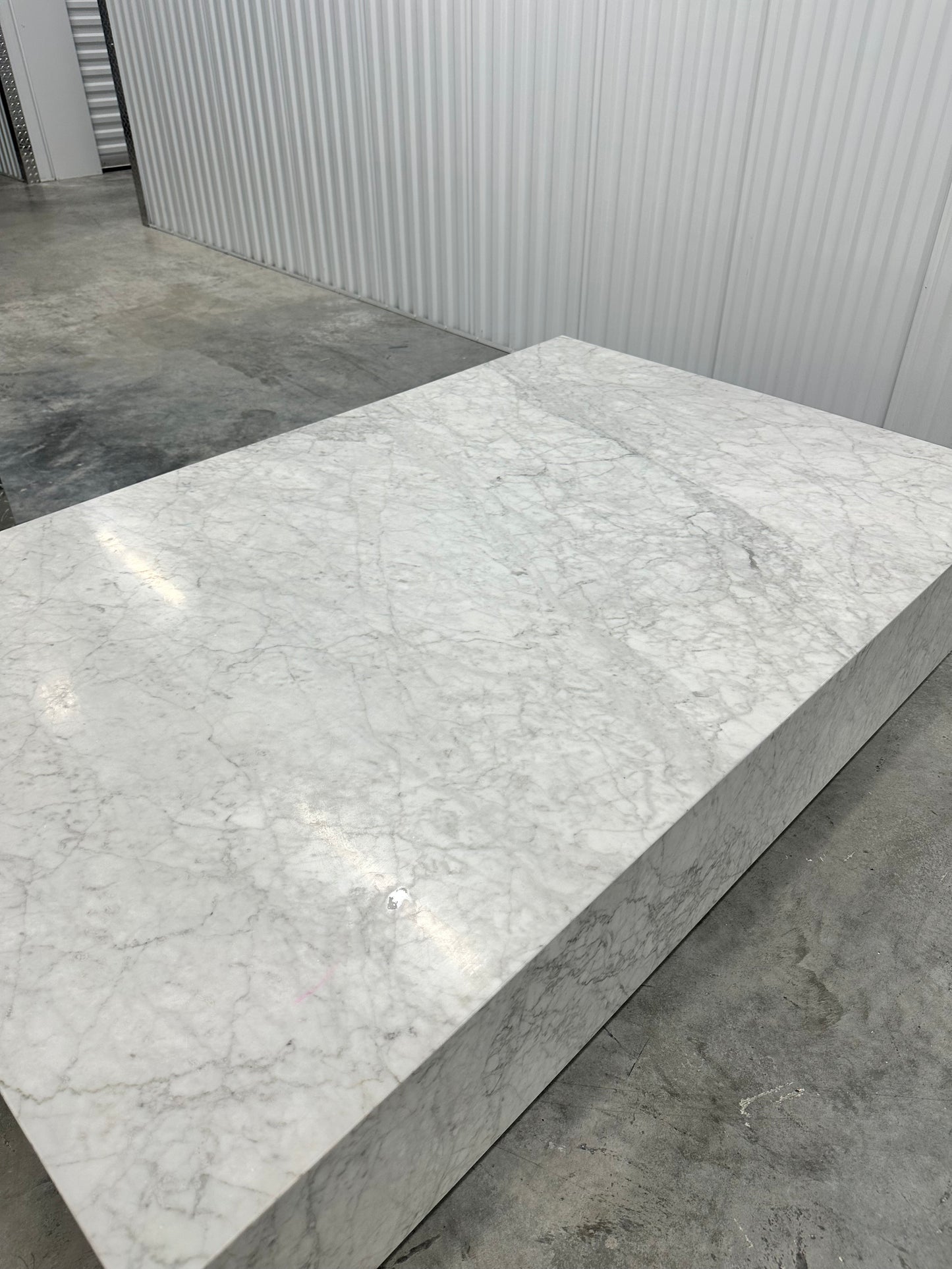 RH Marble Plinth Coffee Table
