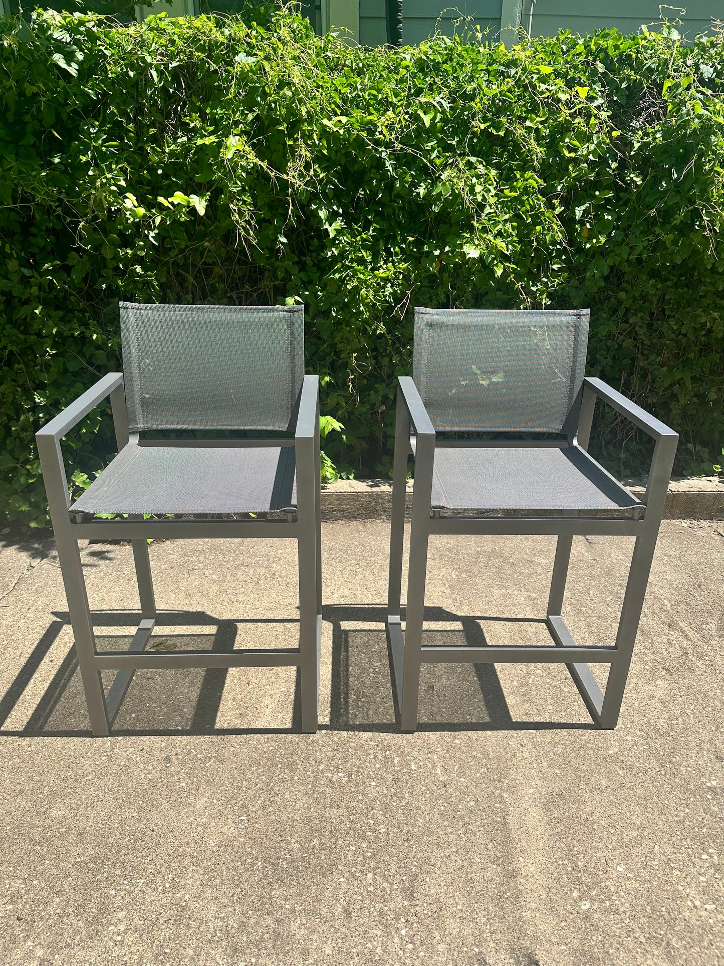 RH Aegean Outdoor Barstool Set