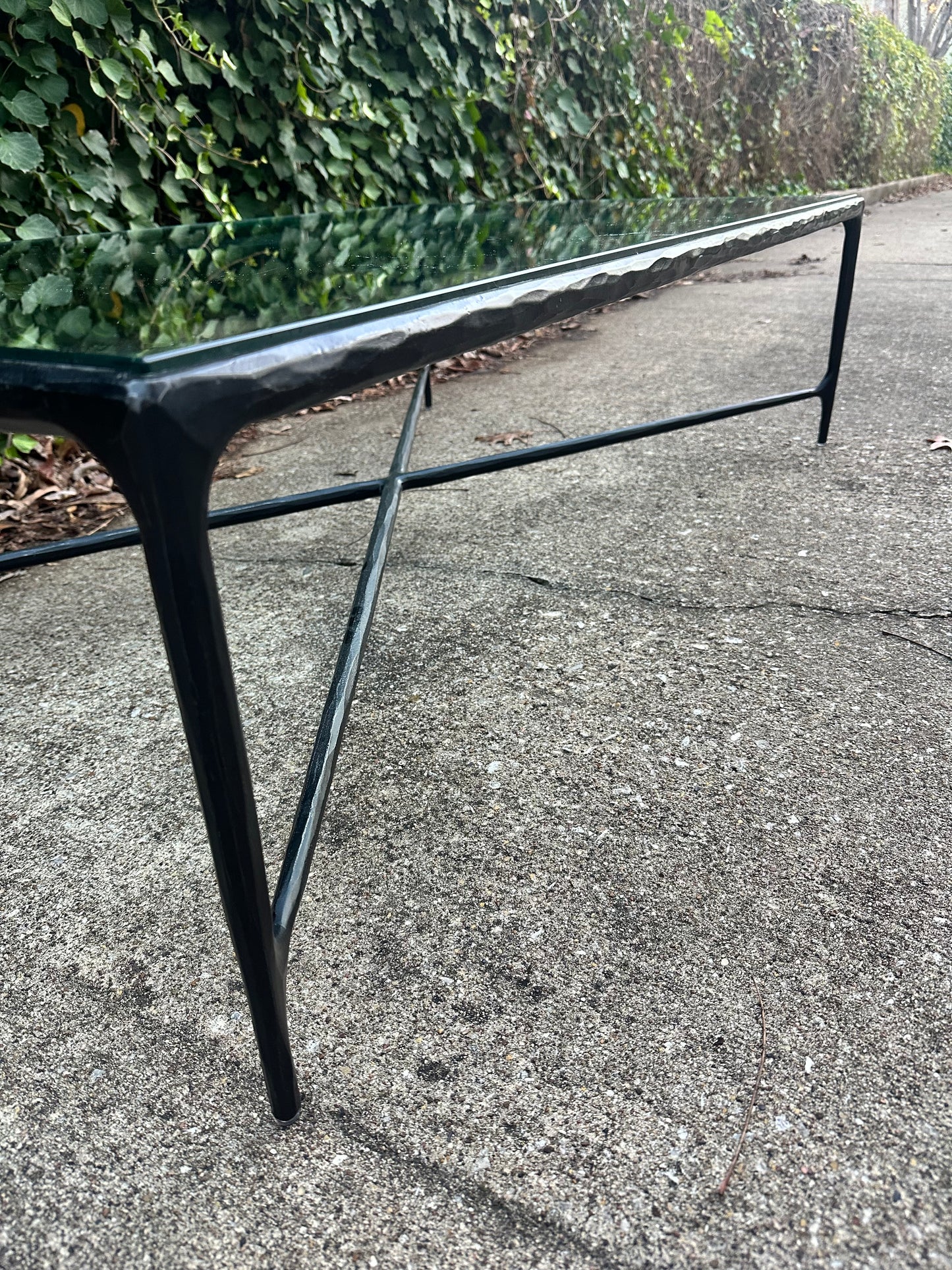 RH Thaddeus Glass Coffee Table Restoration Hardware