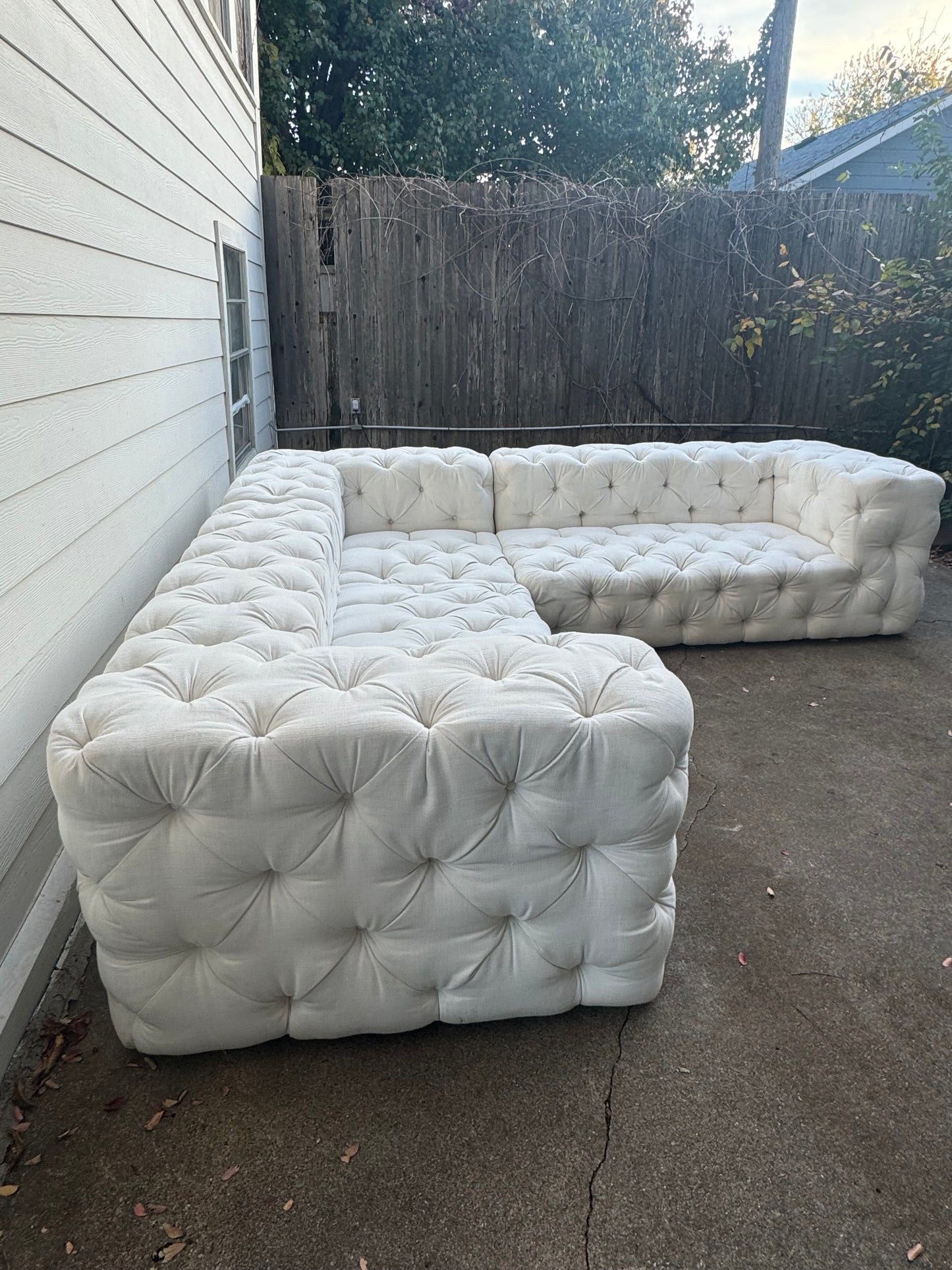 RH Soho Tufted Modular White Sectional