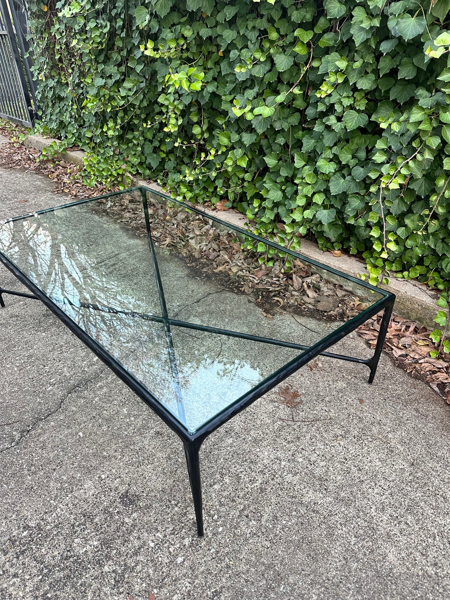 RH Thaddeus Glass Coffee Table Restoration Hardware