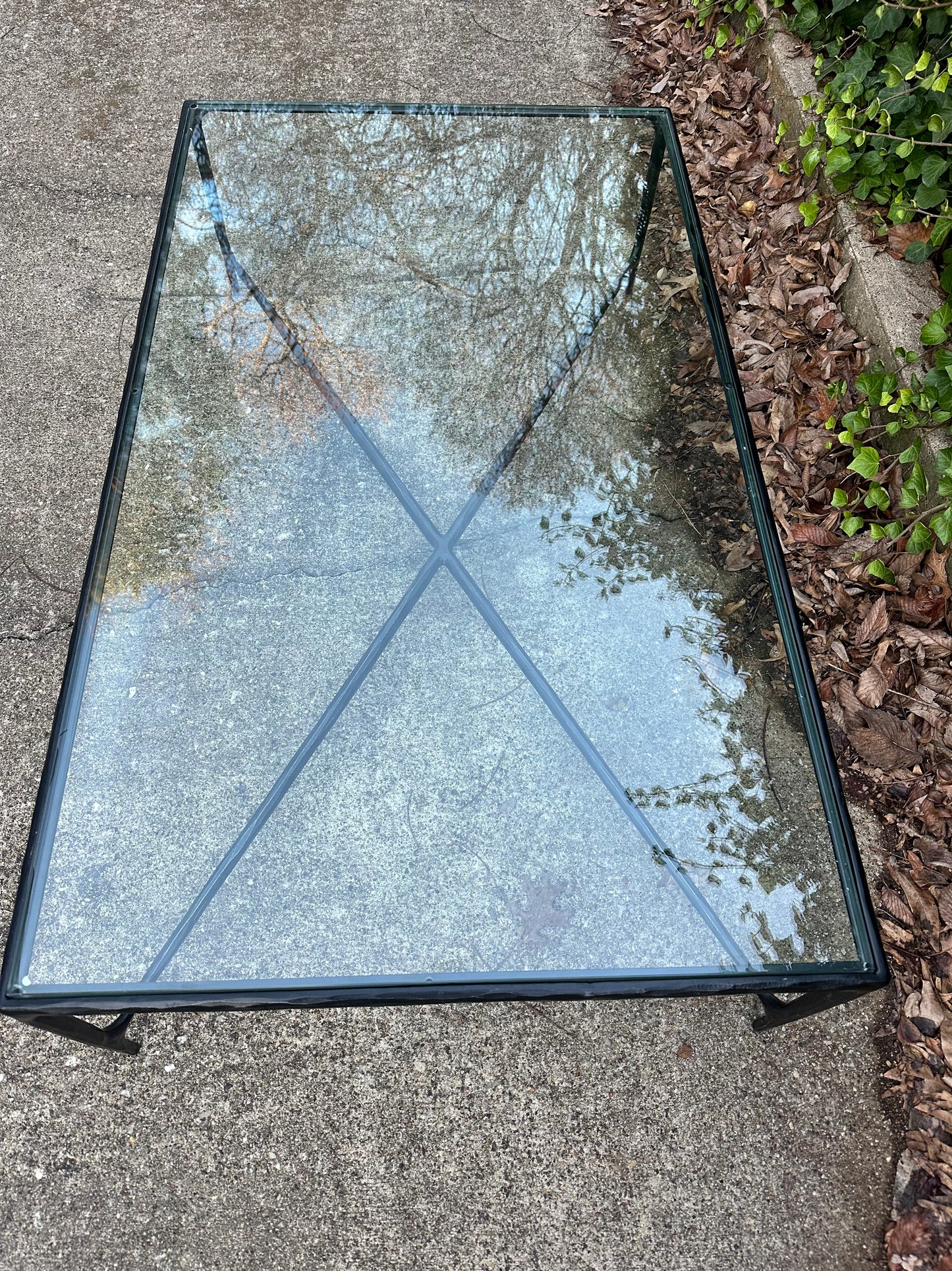 RH Thaddeus Glass Coffee Table Restoration Hardware