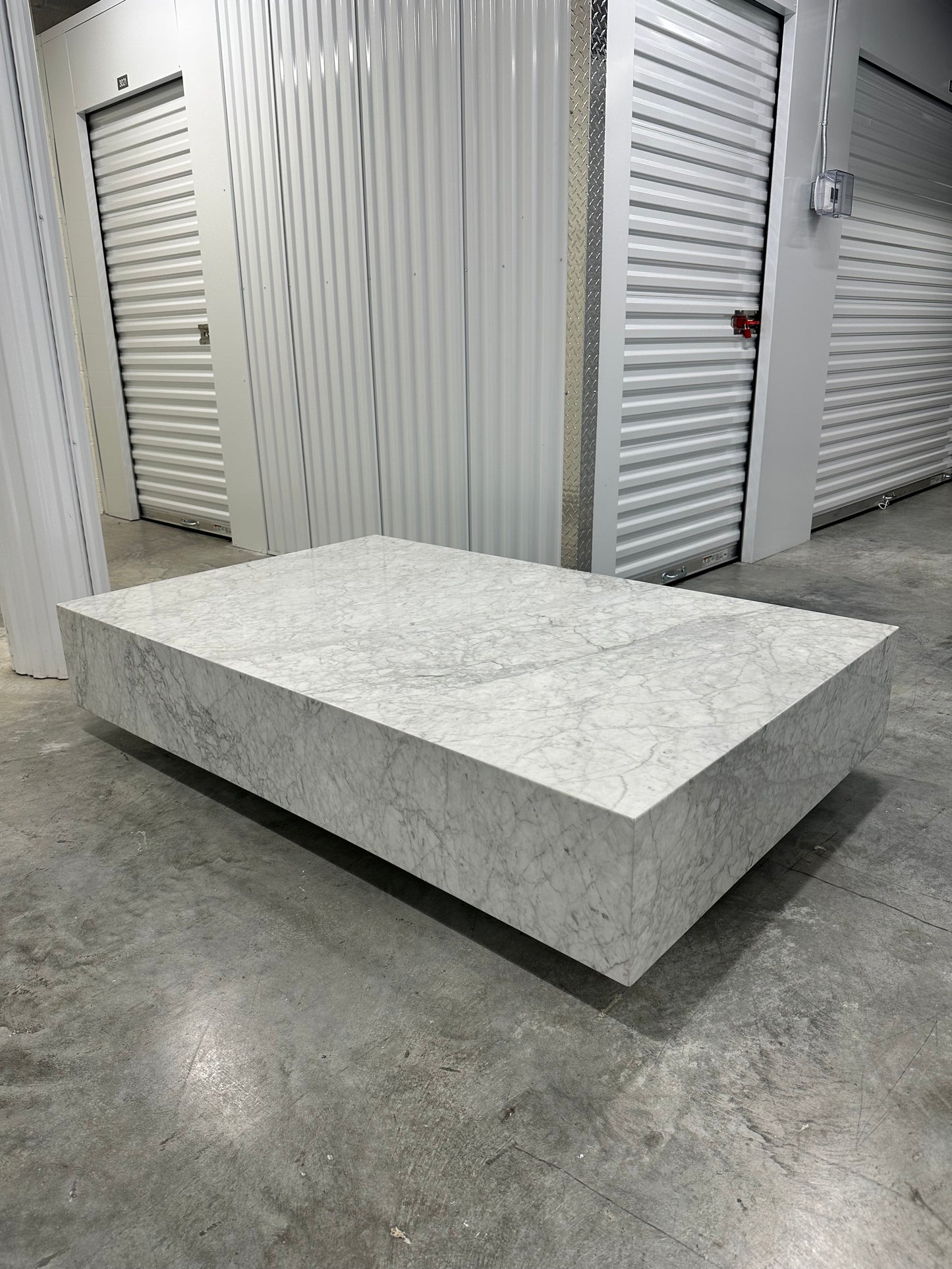 RH Marble Plinth Coffee Table