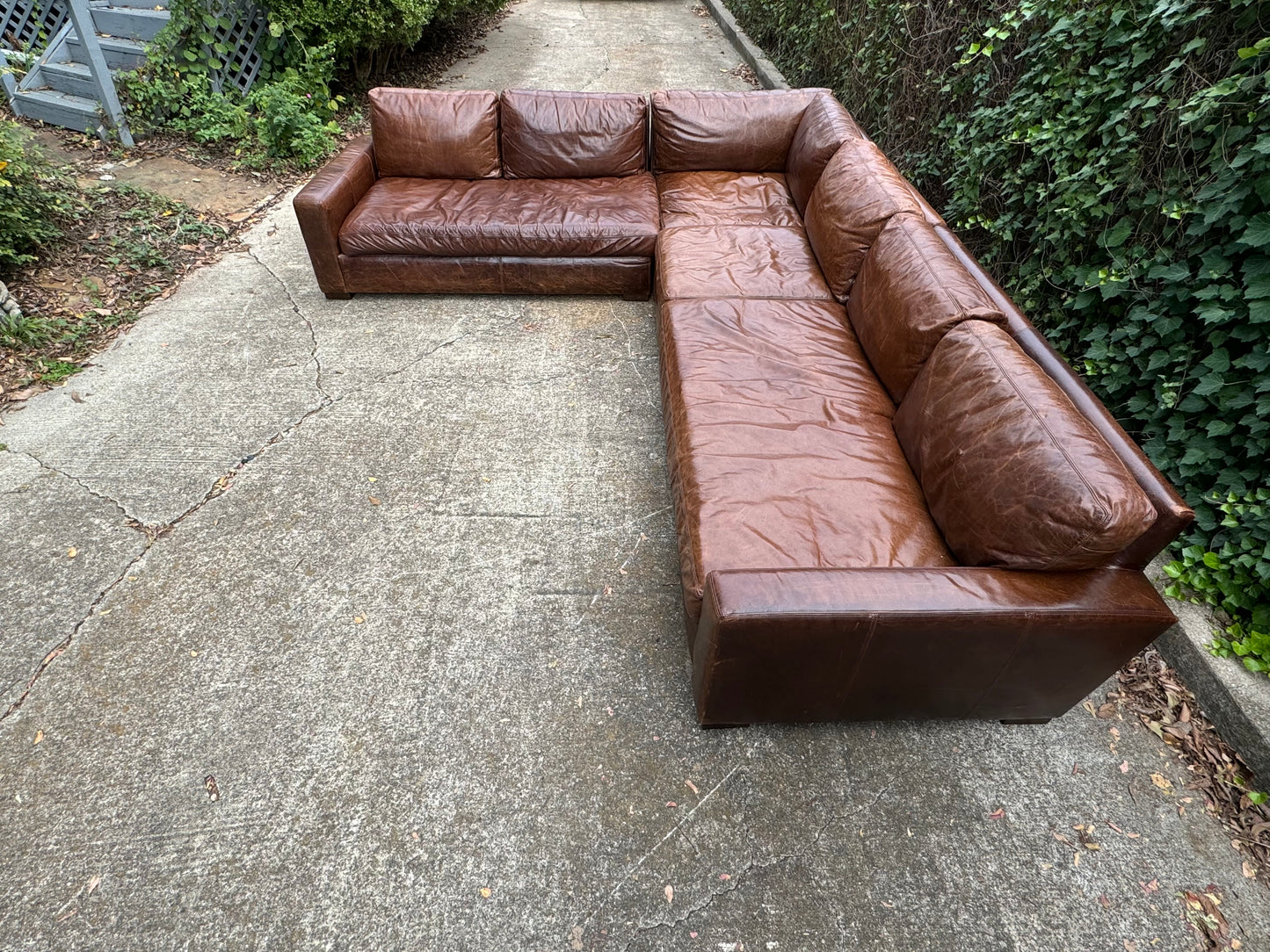RH Maxwell Modular Leather L-Sectional
