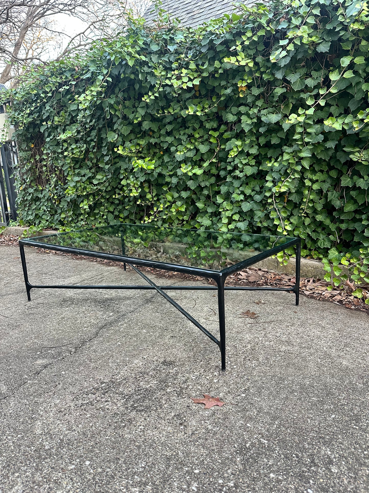 RH Thaddeus Glass Coffee Table Restoration Hardware