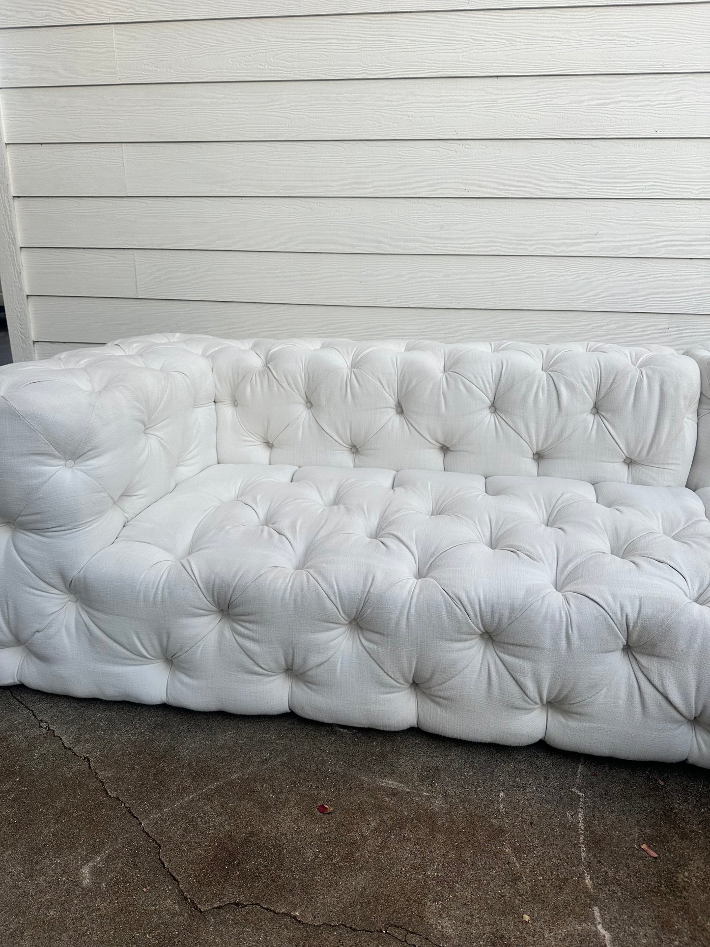 RH Soho Tufted Modular White Sectional
