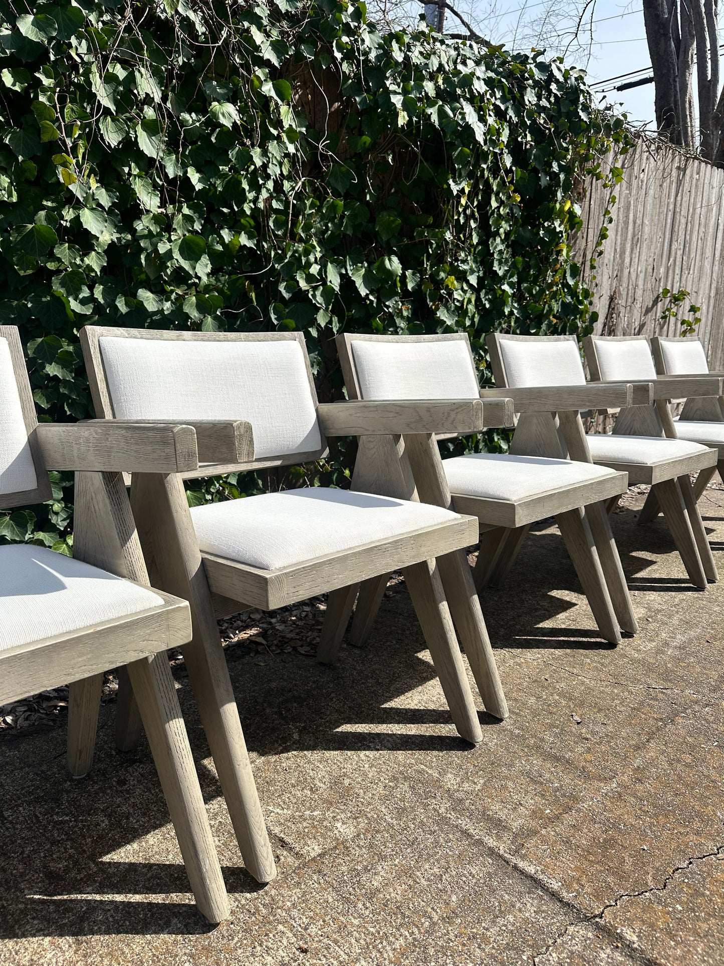 RH Dining Set with Six Jakob Dining Chairs & French 60” Round Dining Table