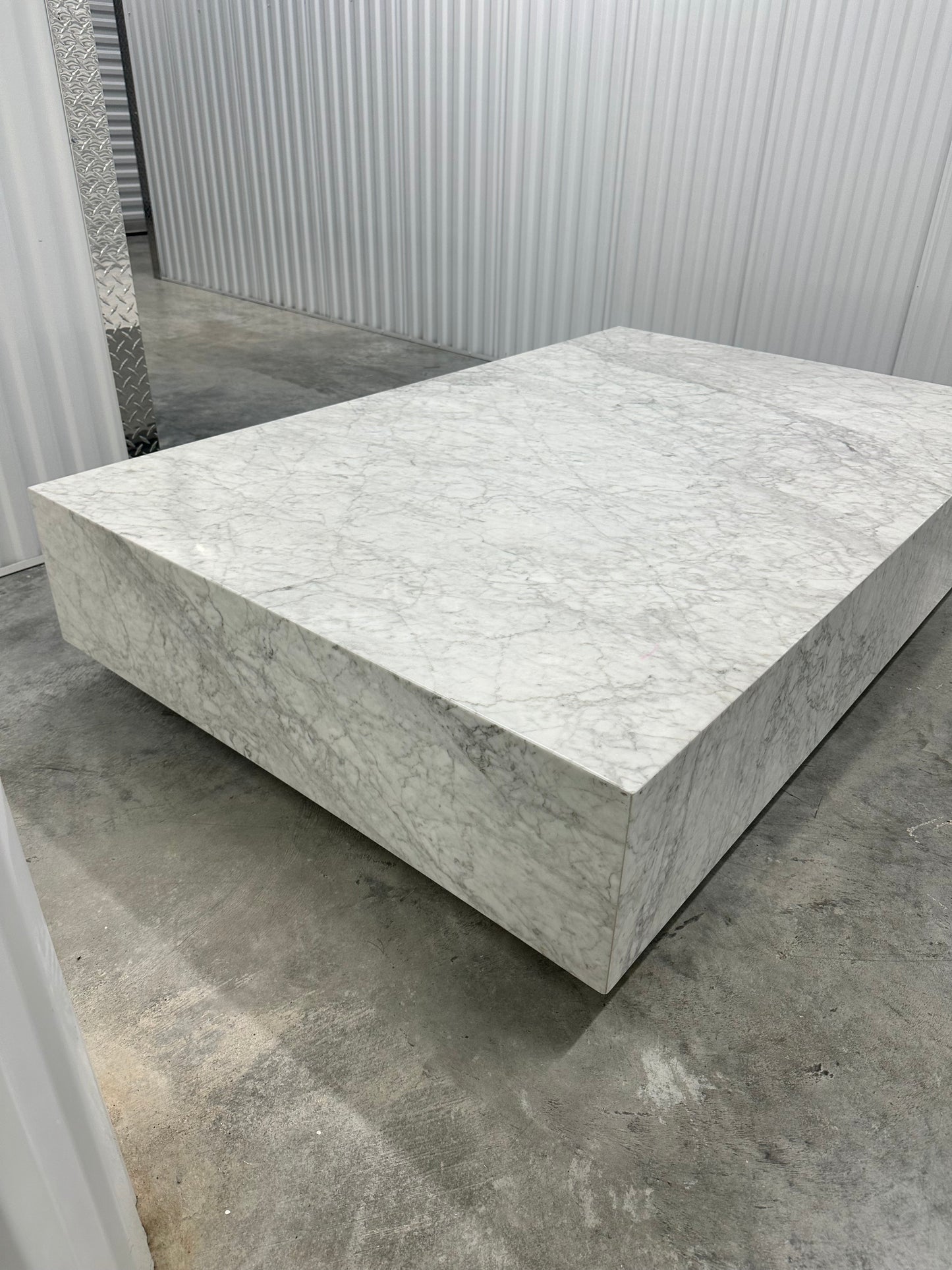 RH Marble Plinth Coffee Table