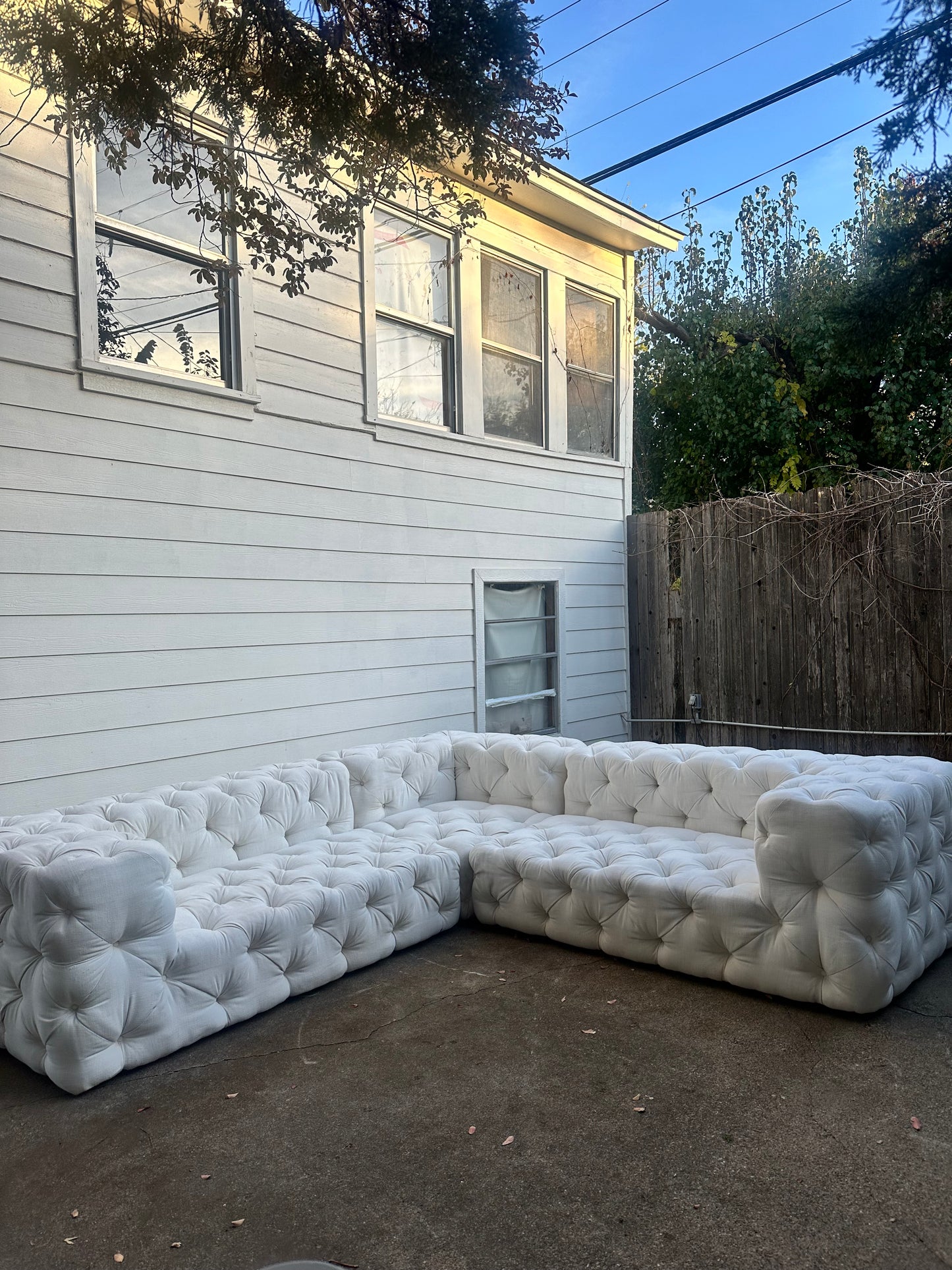 RH Soho Tufted Modular White Sectional