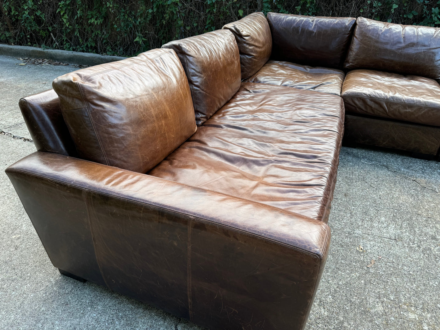 RH Maxwell Modular Leather L-Sectional