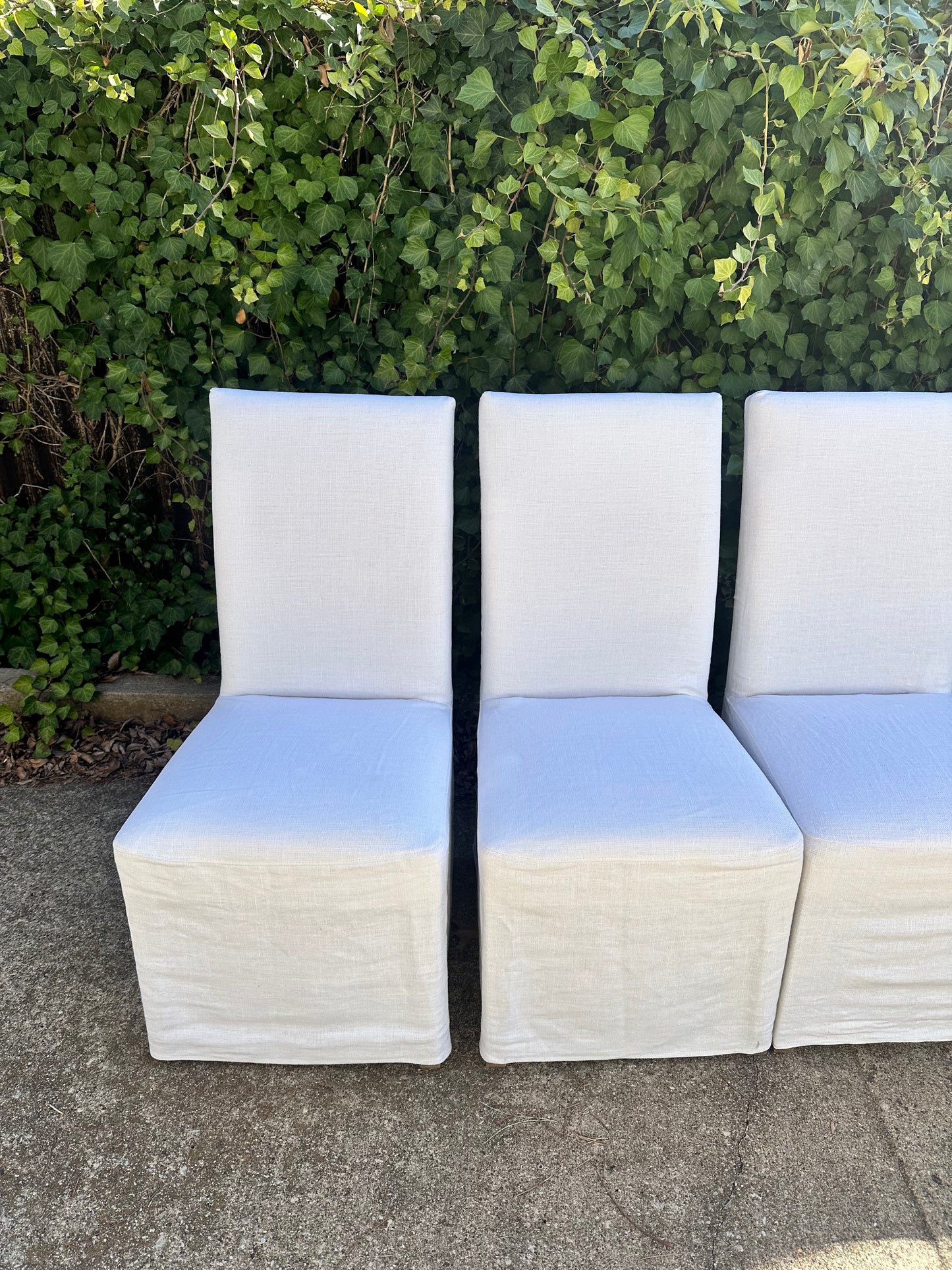 RH Hudson Parsons Slipcover Dining Chairs - Set of 6