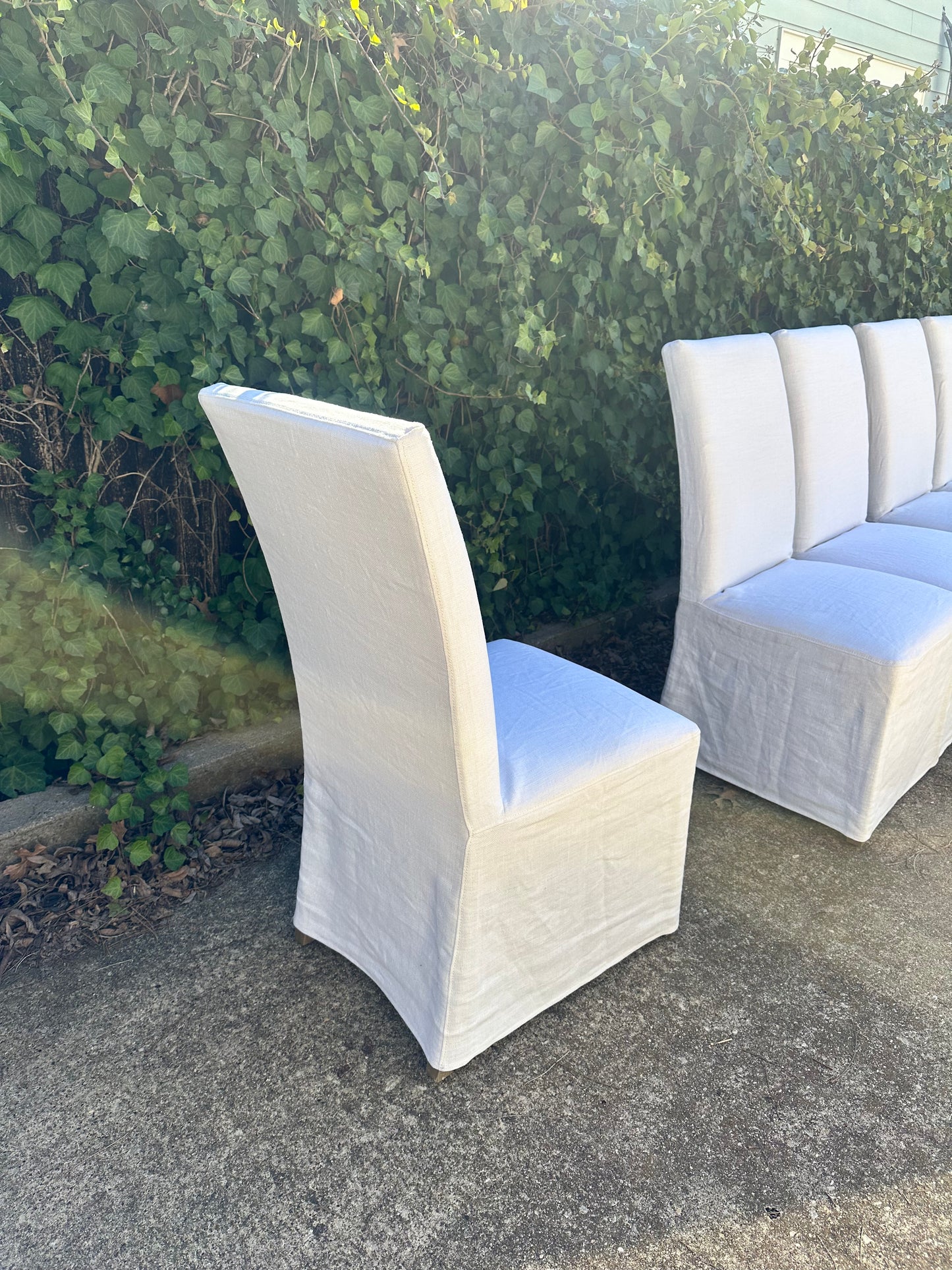RH Hudson Parsons Slipcover Dining Chairs - Set of 6
