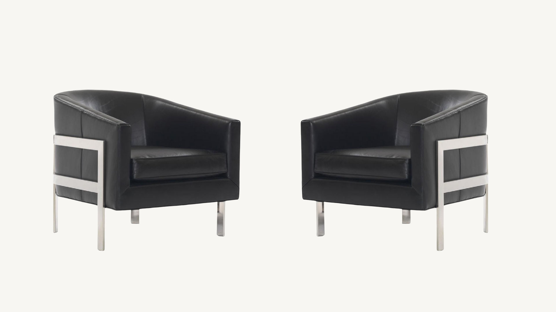 MG + BW Gray Avery Leather Chair Set – Alcove