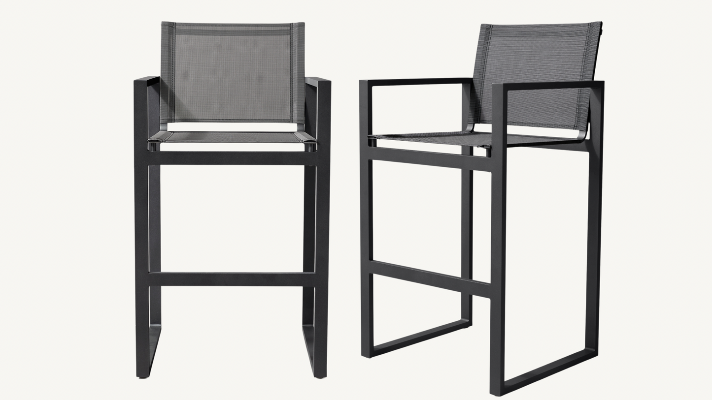 RH Aegean Outdoor Barstool Set