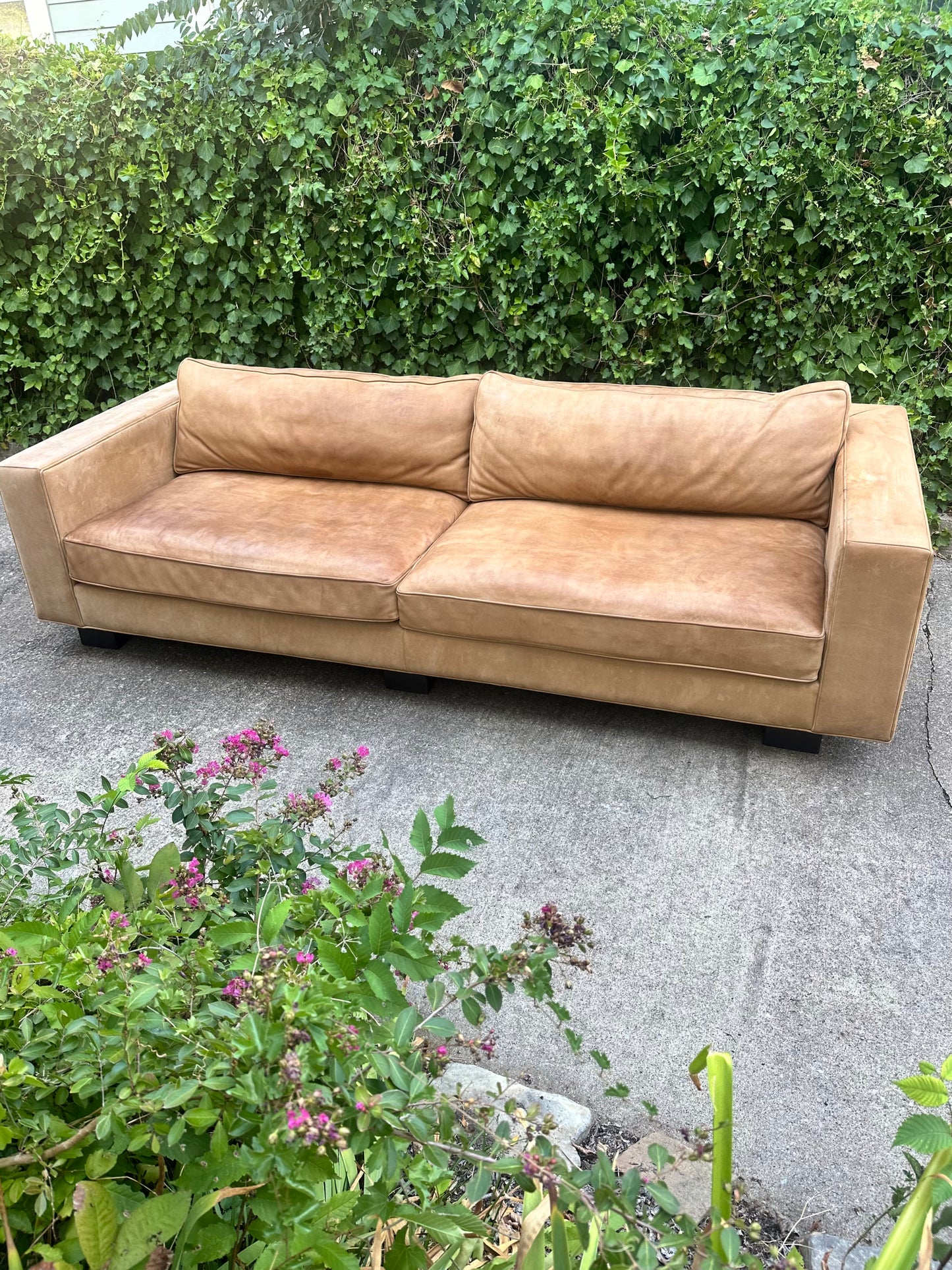 RH Italian Veneto Nubuck Maddox Leather Sofa Set