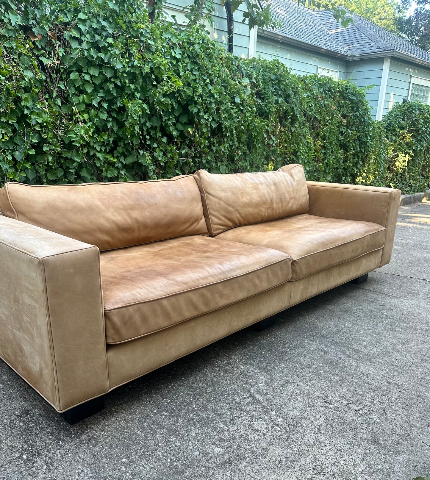 RH Italian Veneto Nubuck Maddox Leather Sofa Set