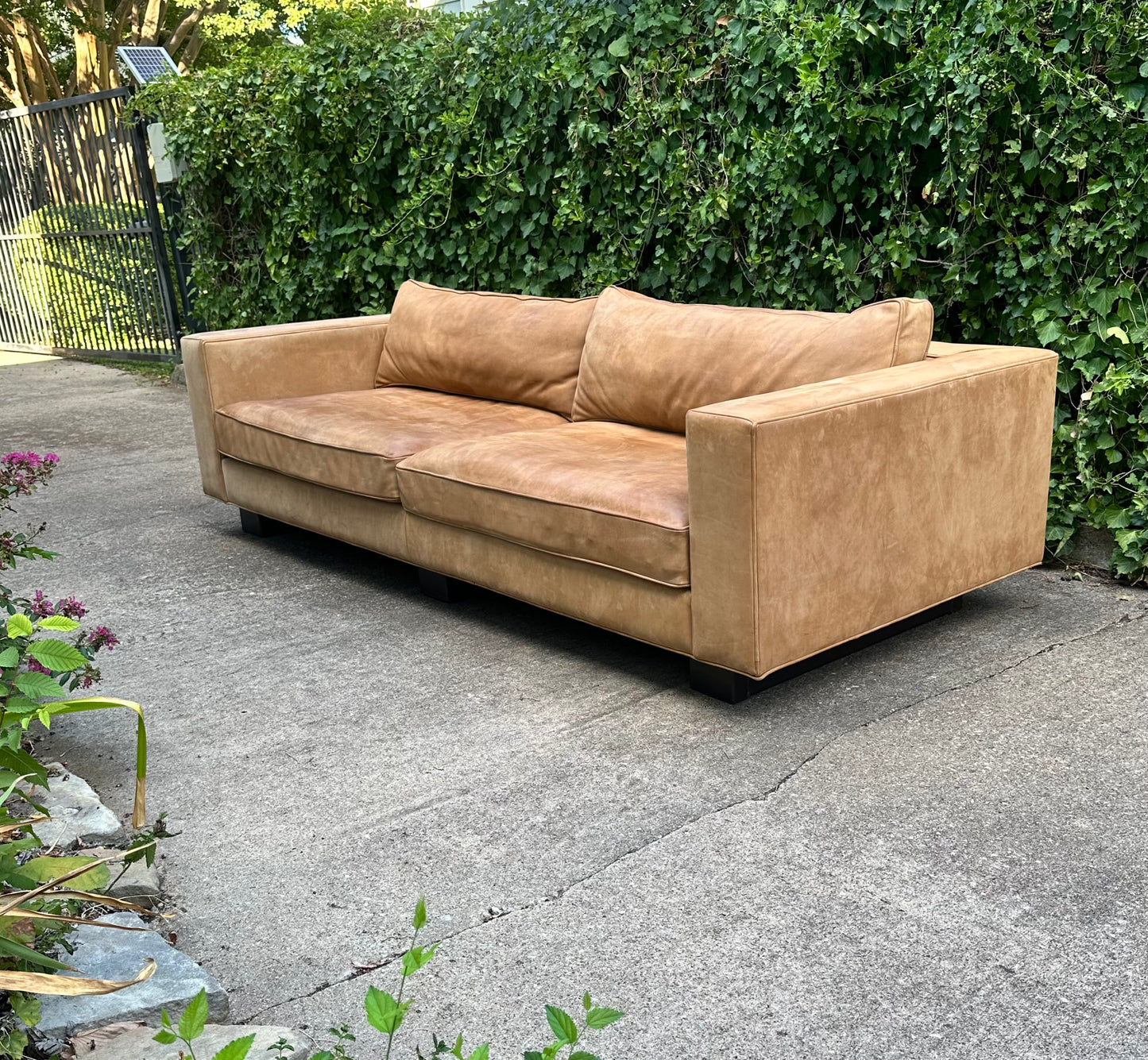 RH Italian Veneto Nubuck Maddox Leather Sofa Set