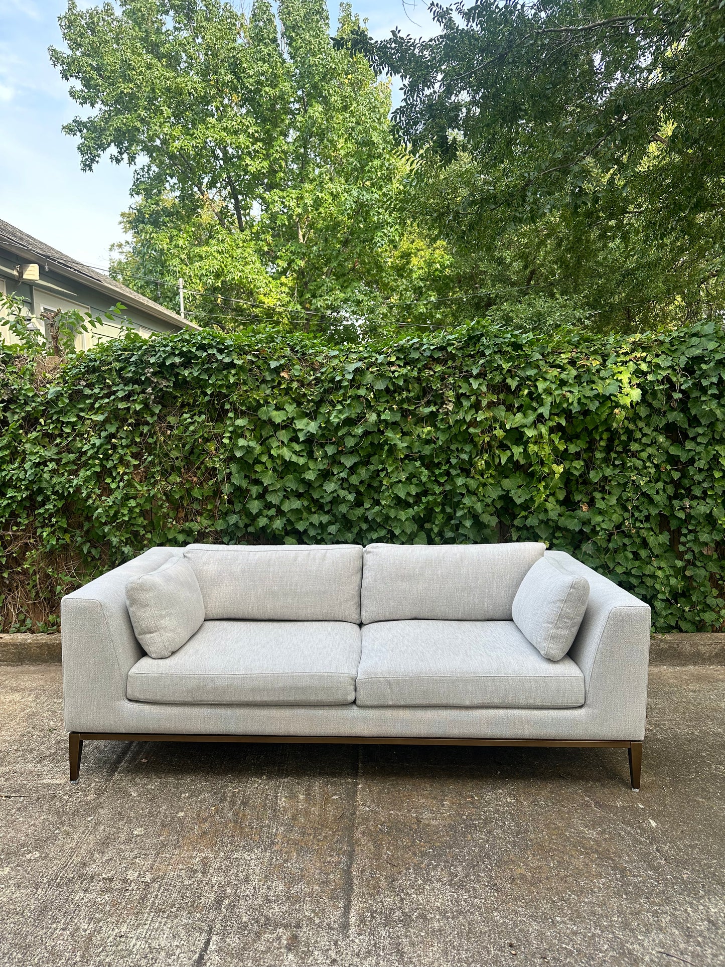 RH Italia Taper Arm Sofa Metal Base Set of 2