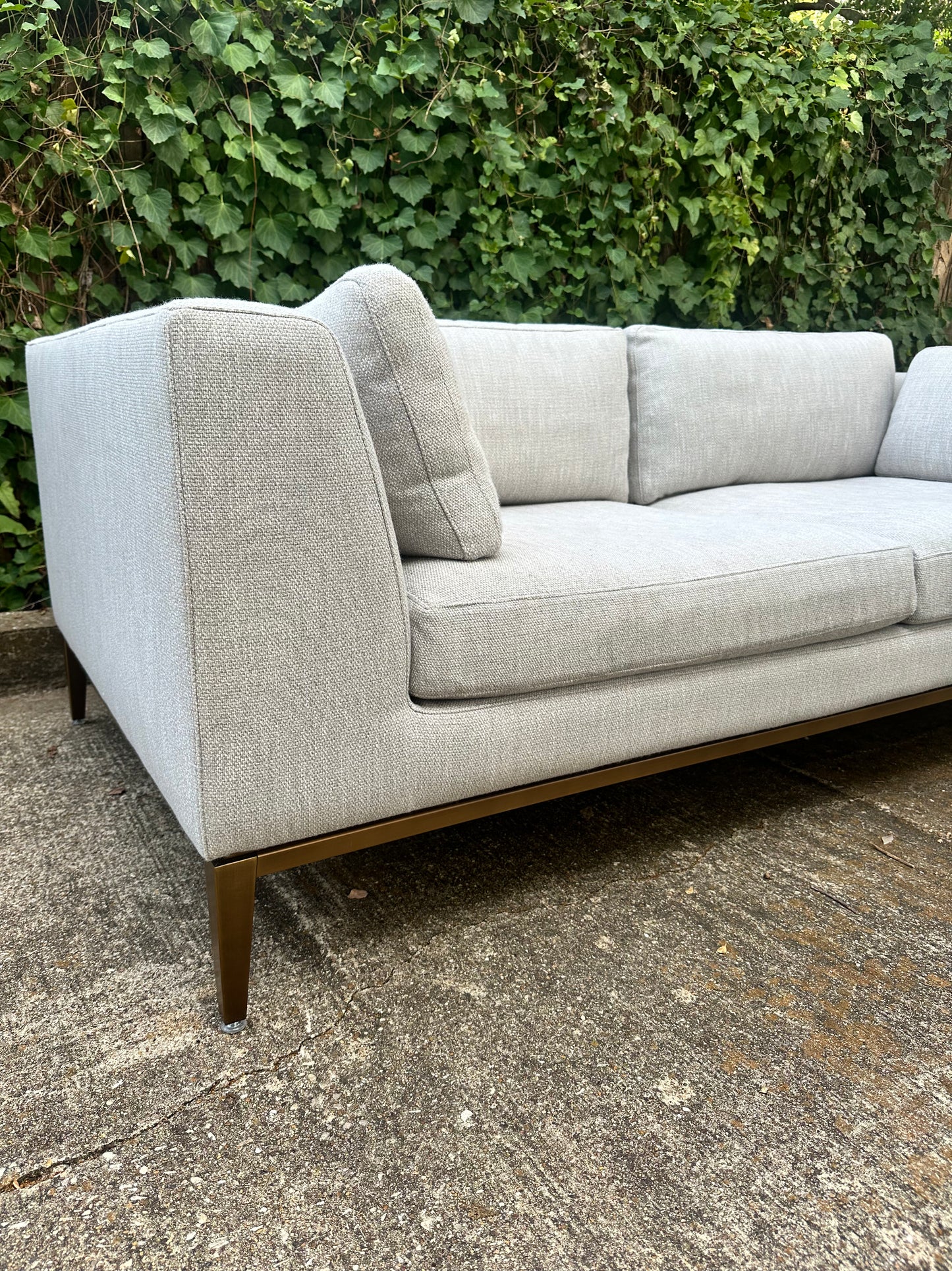 RH Italia Taper Arm Sofa Metal Base Set of 2