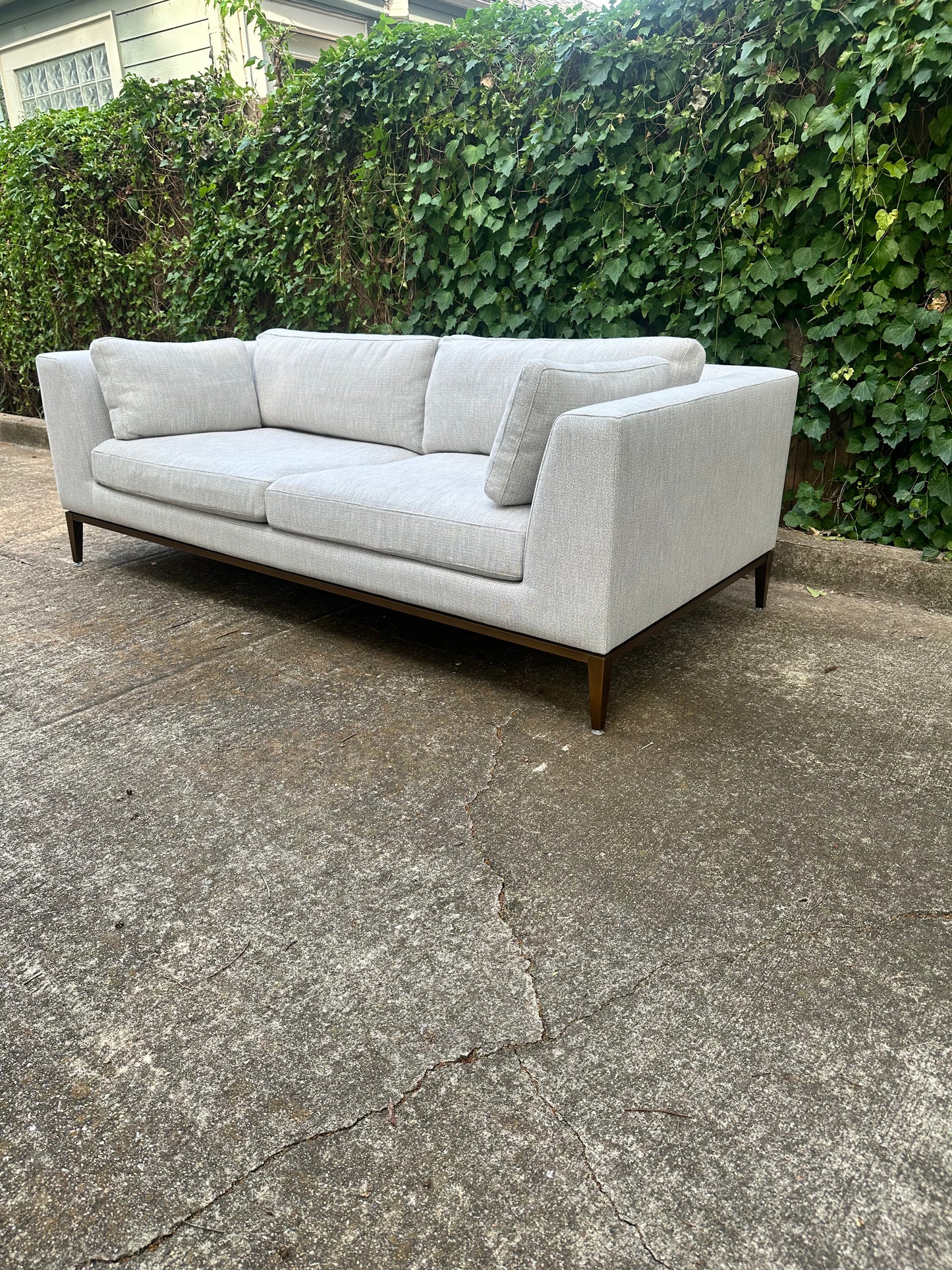 RH Italia Taper Arm Sofa Metal Base Set of 2