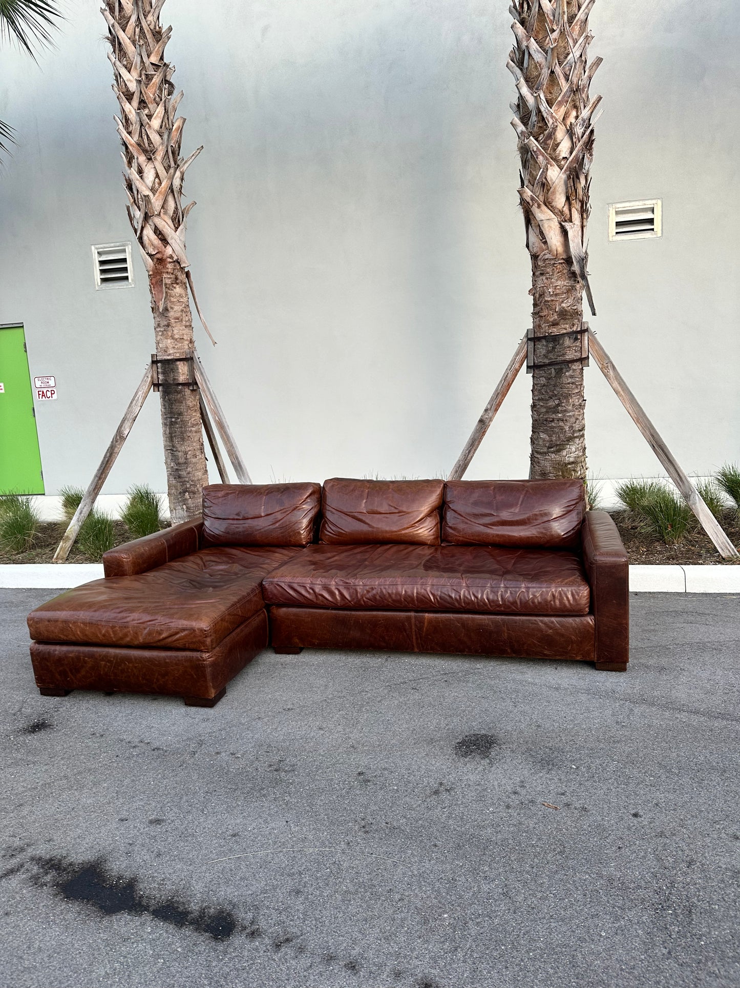 RH Leather Maxwell 9' Luxe Sectional
