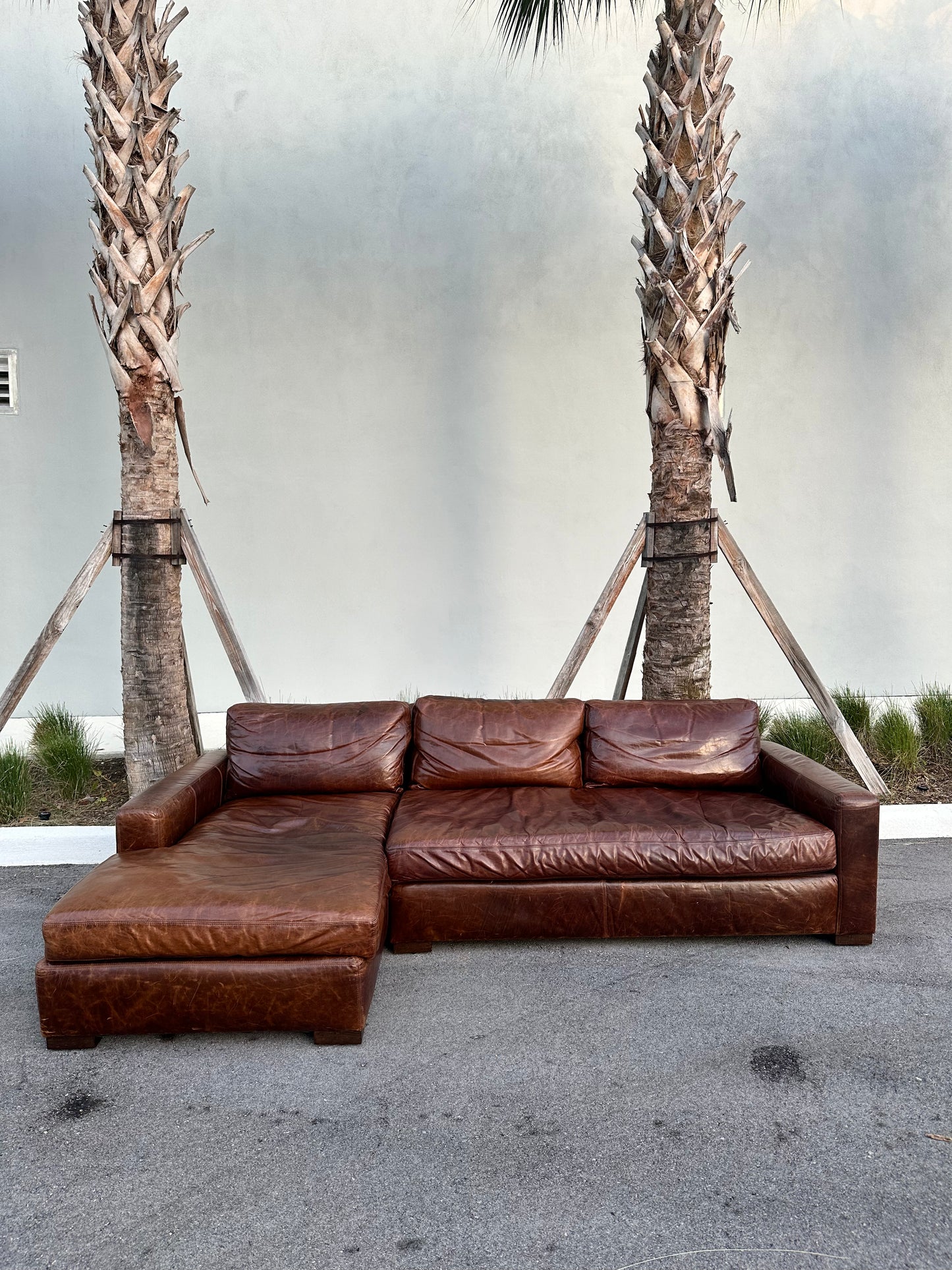 RH Leather Maxwell 9' Luxe Sectional