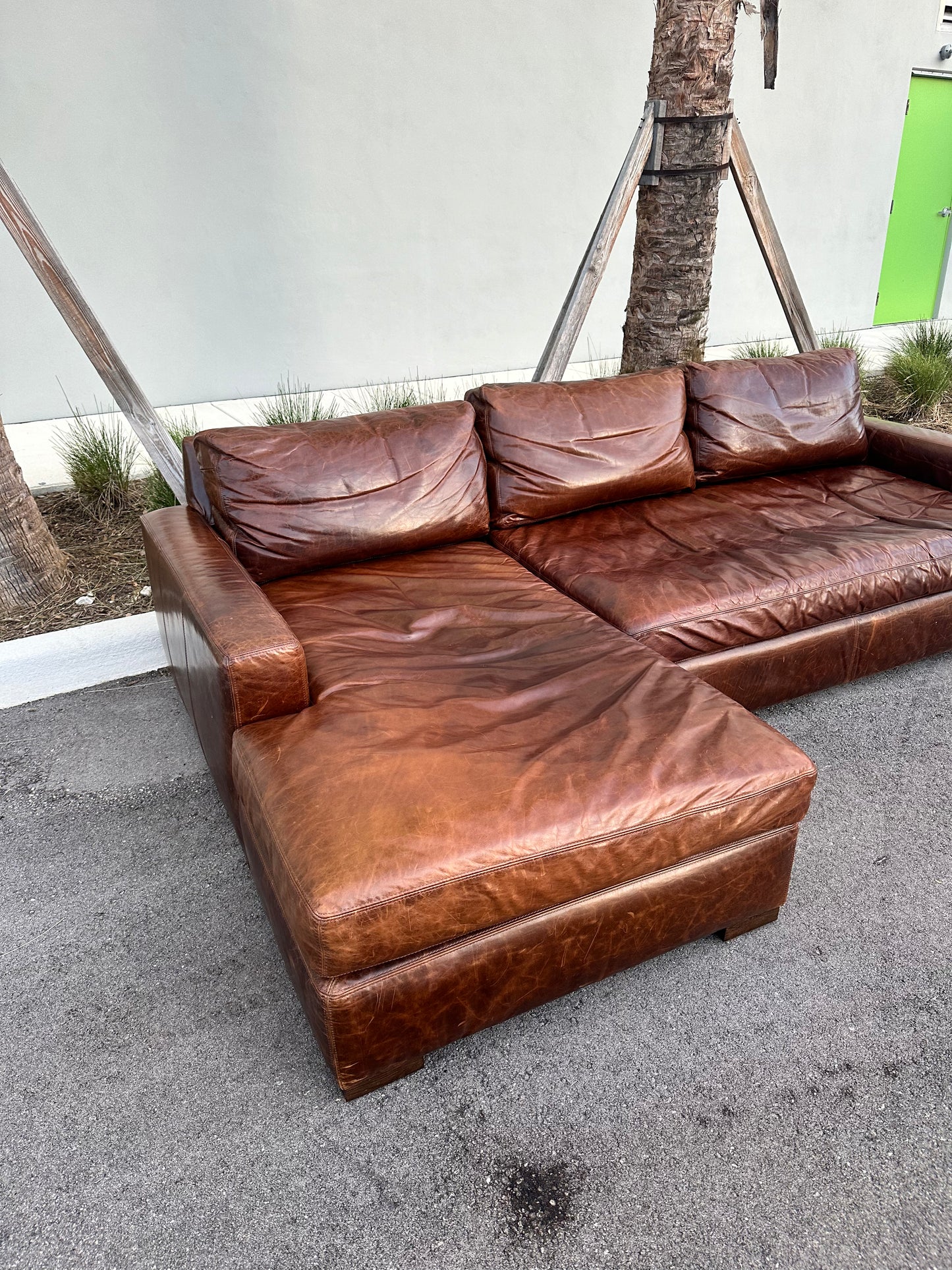 RH Leather Maxwell 9' Luxe Sectional