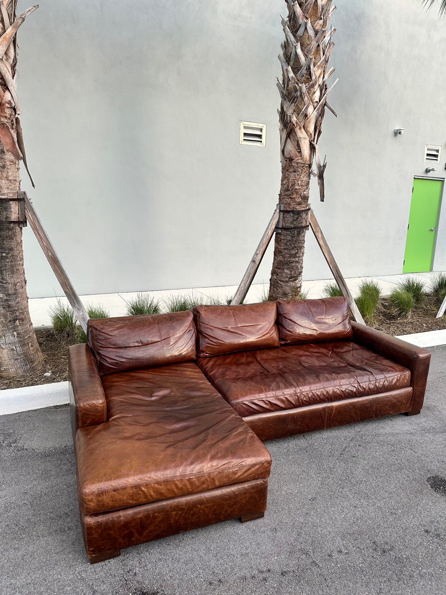 RH Leather Maxwell 9' Luxe Sectional