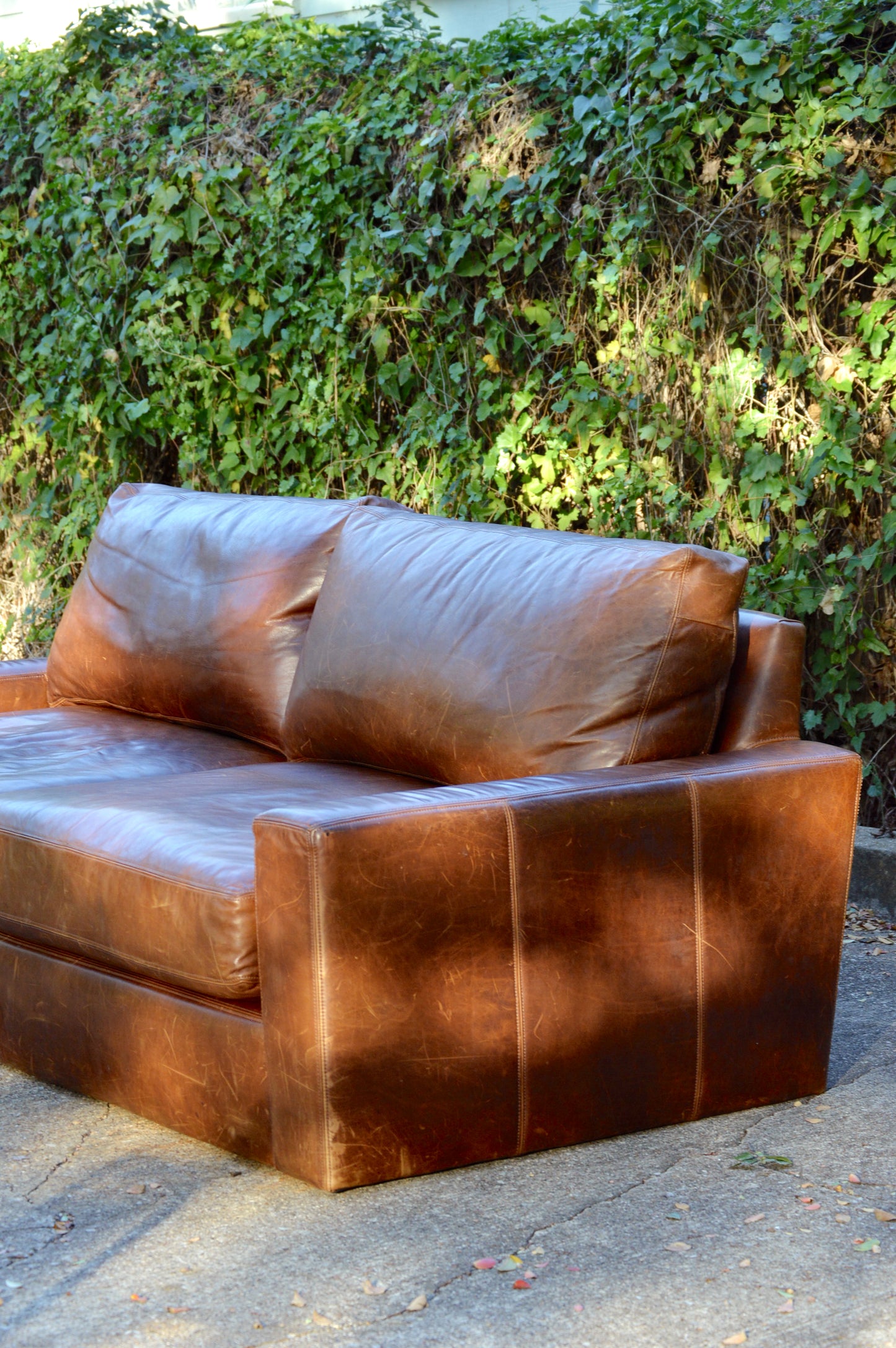 RH Maxwell 7’ Italian Berkshire Leather Sofa