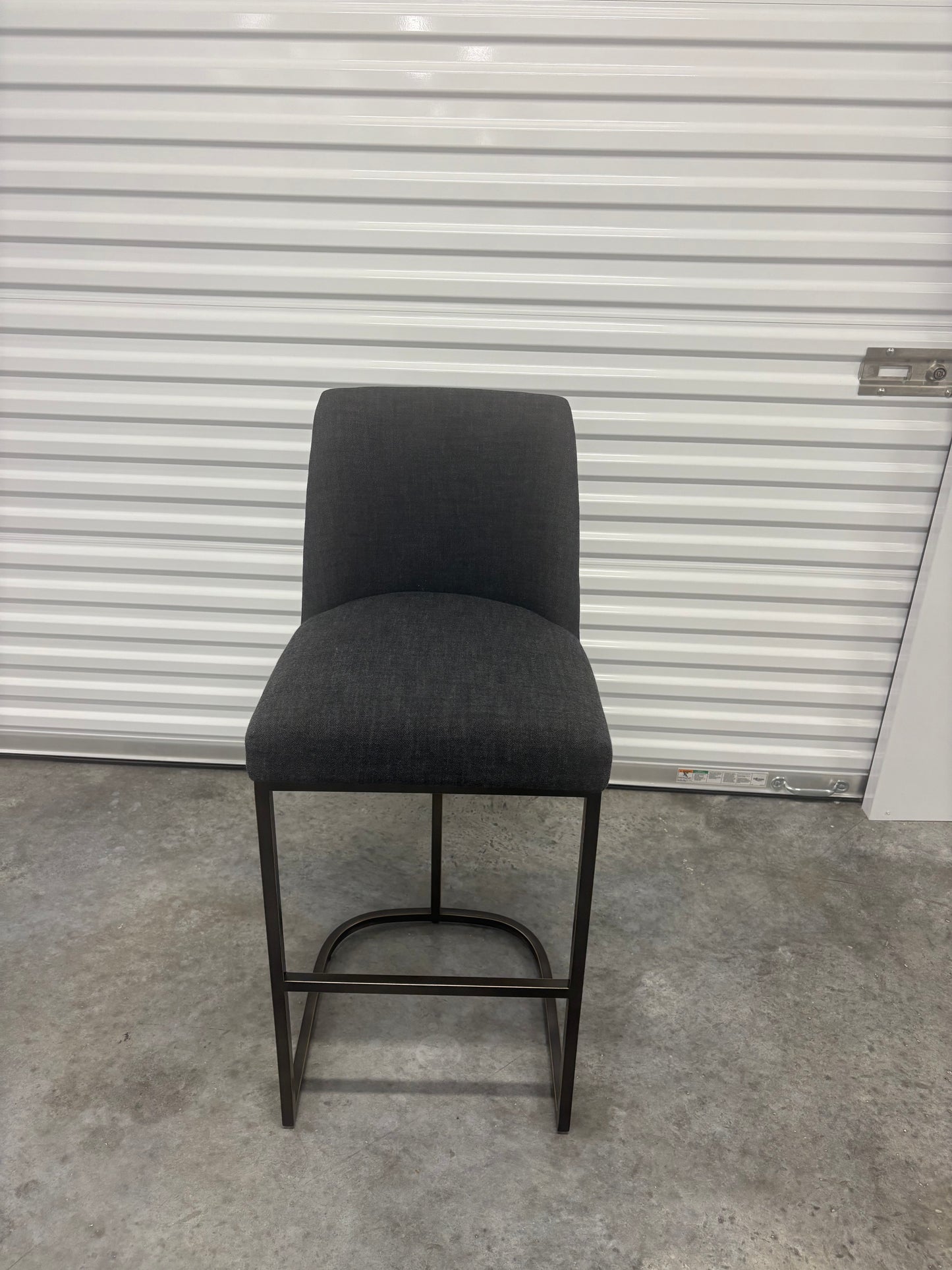 RH Emery Armless Bar Stools Set of 6 Like New Dark Gray Restoration Hardware
