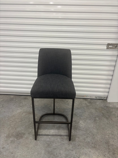 RH Emery Armless Bar Stools Set of 6 Like New Dark Gray Restoration Hardware